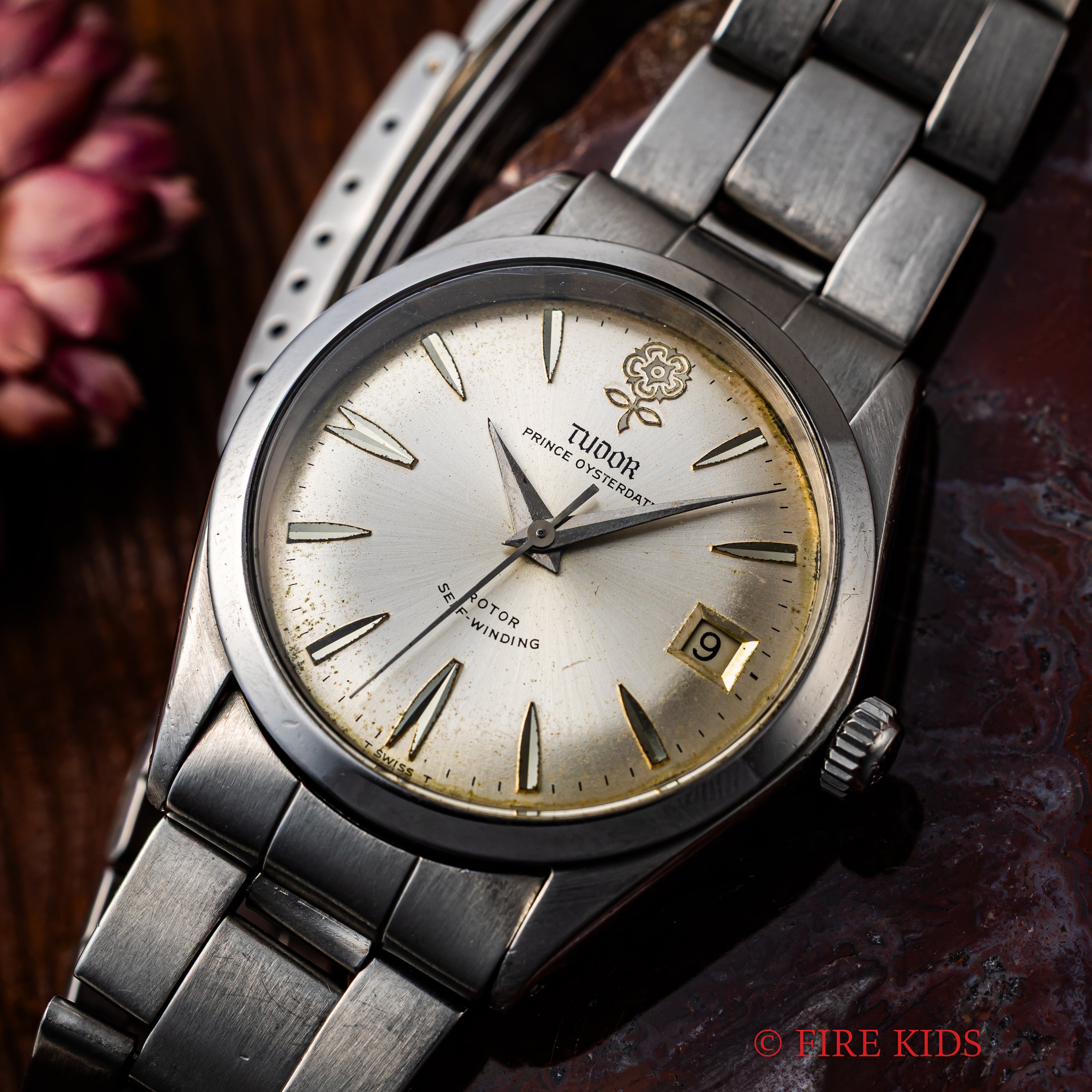 チューダー デカバラ プリンスオイスターデイト 1964年製 Ref.7966 ロレックス巻きブレス付