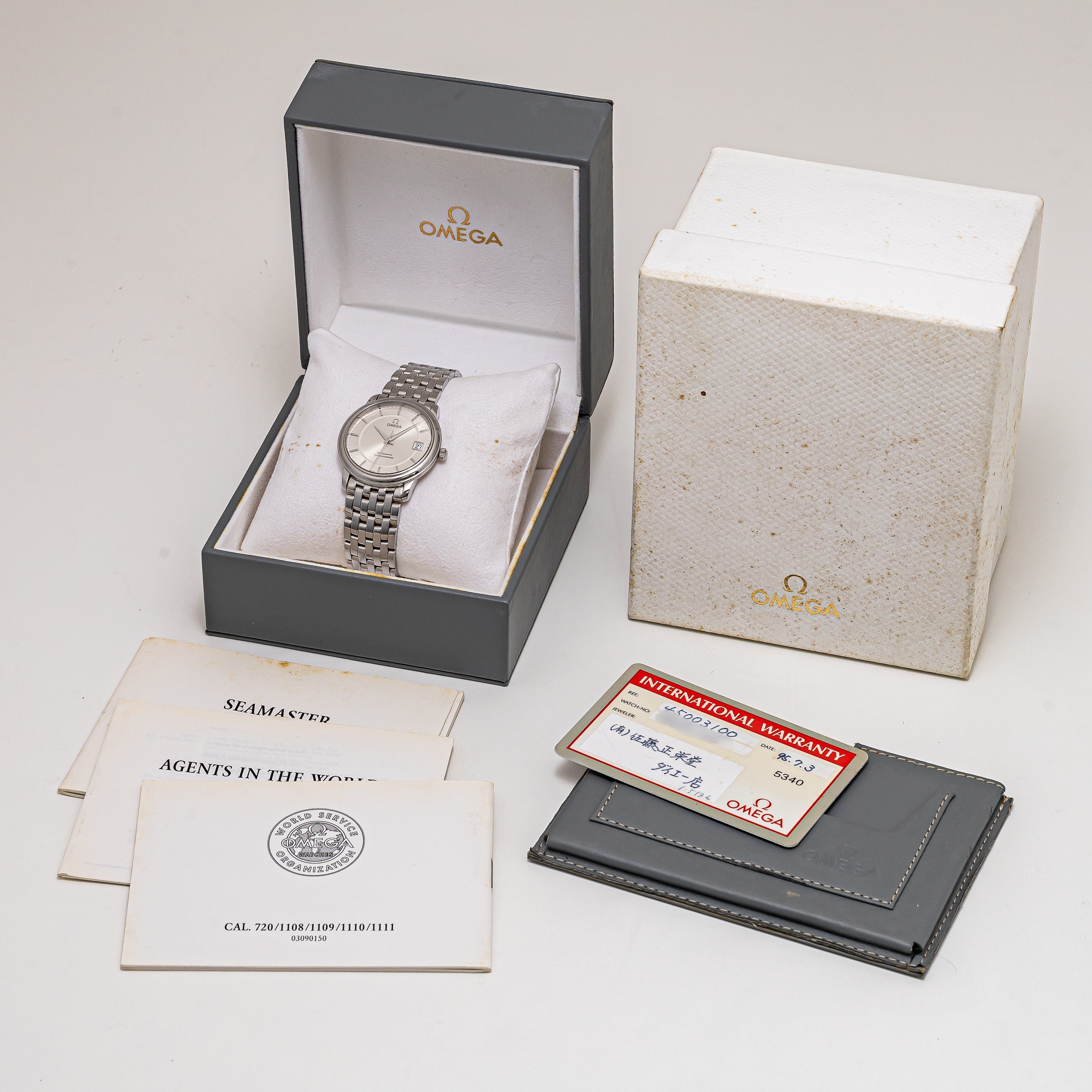 オメガ デ・ヴィル プレステージ 1991年製 Ref.4500.31.00 箱、ギャラ付き