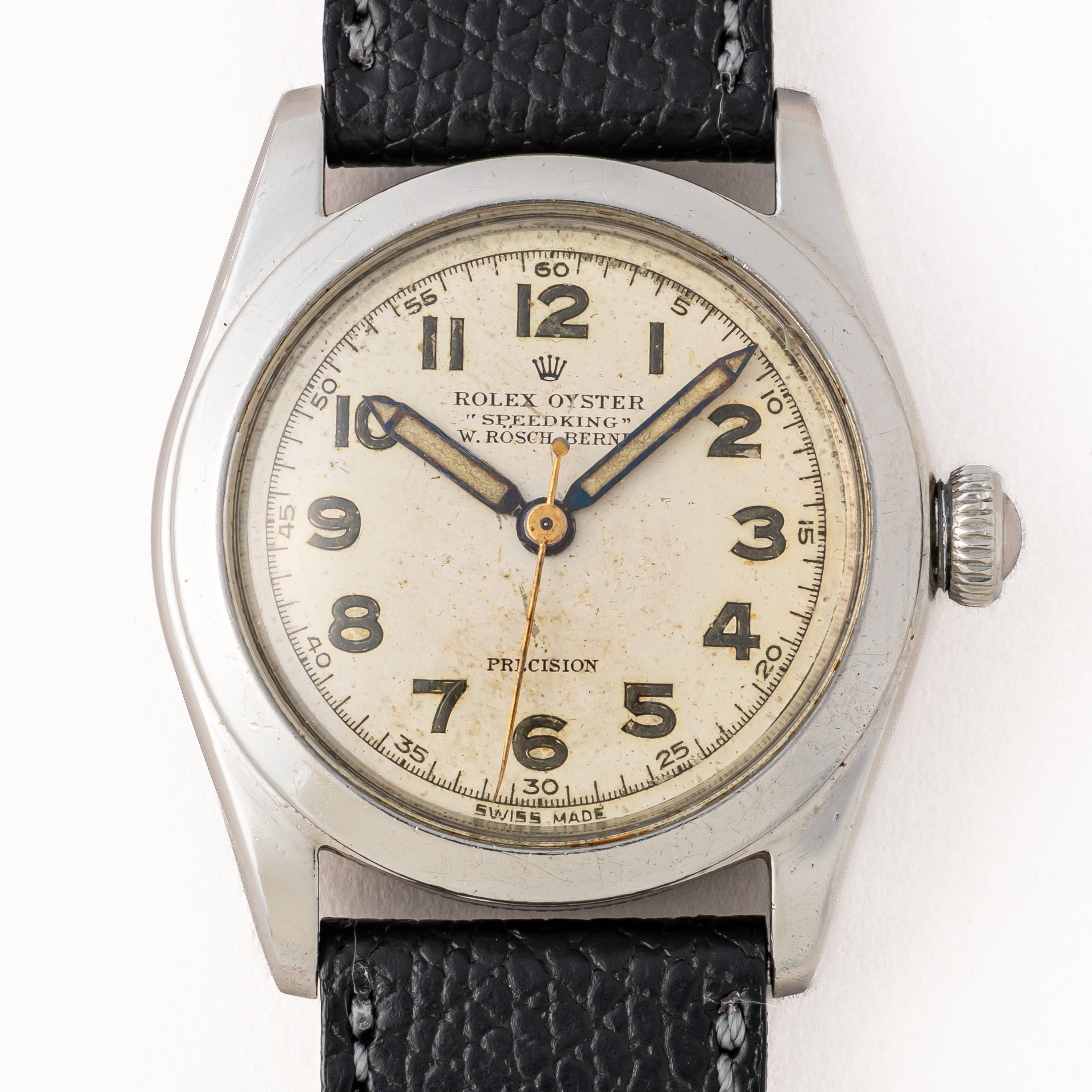 ロレックス スピードキング W.ROSCH BERNEダブルネーム 1947年製 手巻き アラビアダイヤル Ref.4220