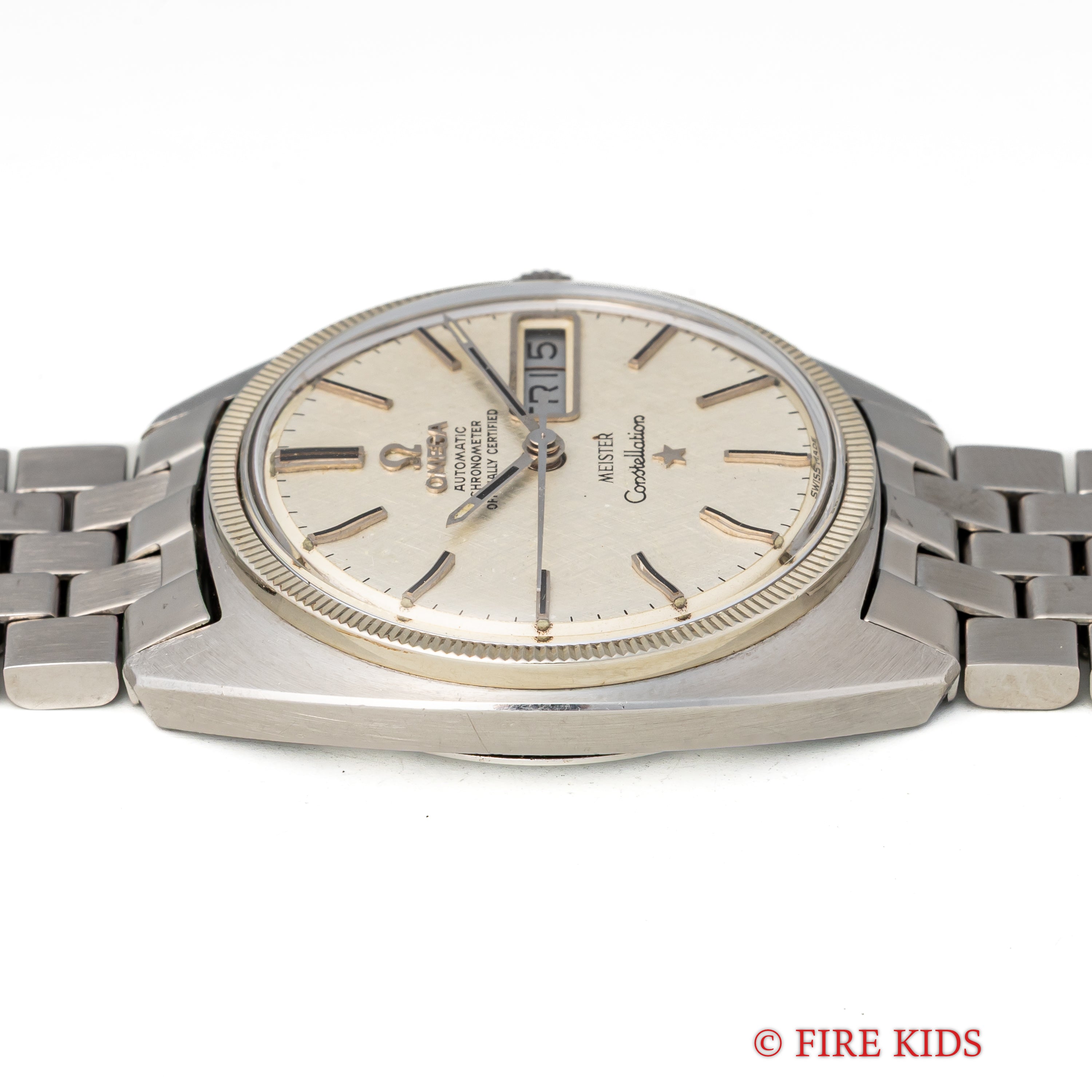 オメガ コンステレーション ジェンタ 1969年製 Ref.168.029 リネンダイヤル MEISTERダブルネーム 純正ブレス WGコインエッジベゼル