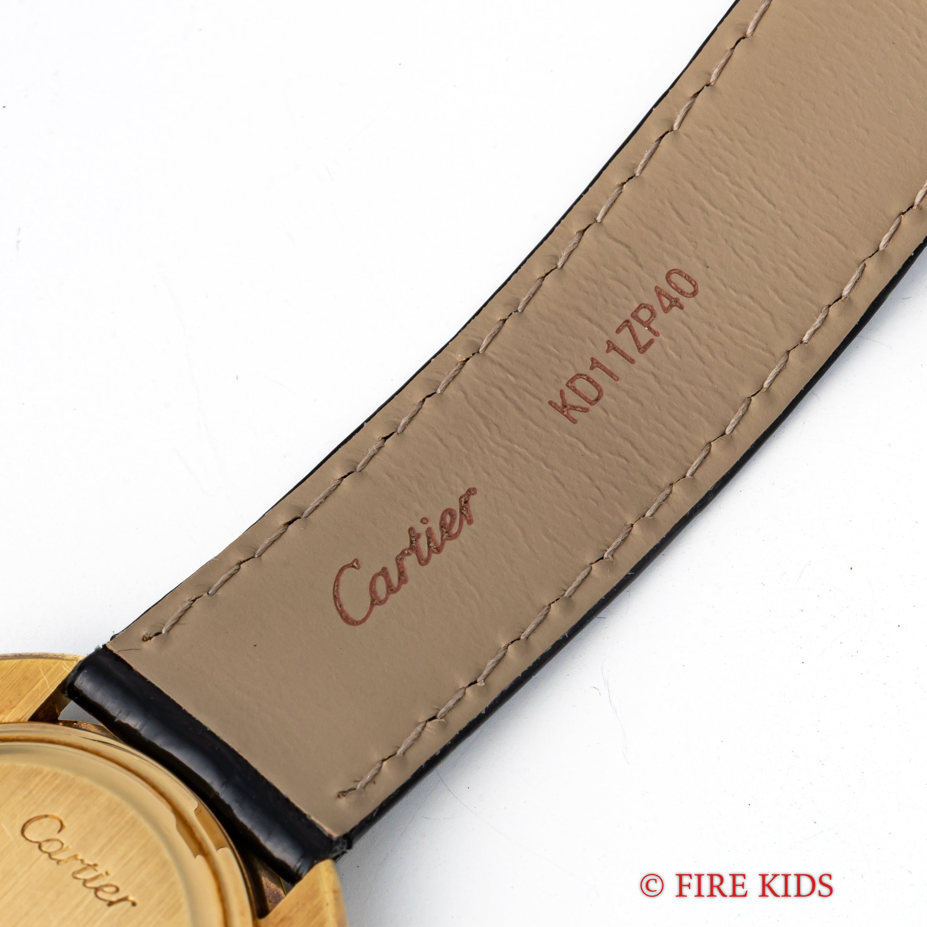 カルティエ 18金無垢 ヴァンドーム エリプス LMサイズ 手巻き PARISダイヤル 1980年代製 純正金無垢Dバックル付き