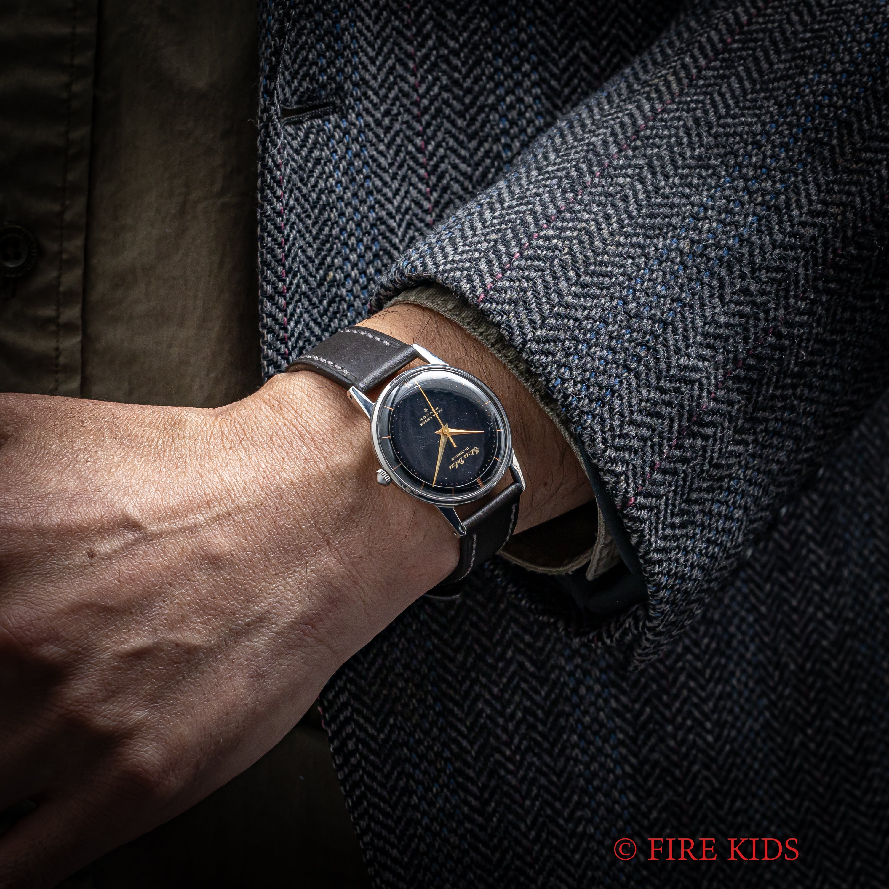 シチズン デラックス  1959年製 19石15070SS オリジナルブラックダイヤル