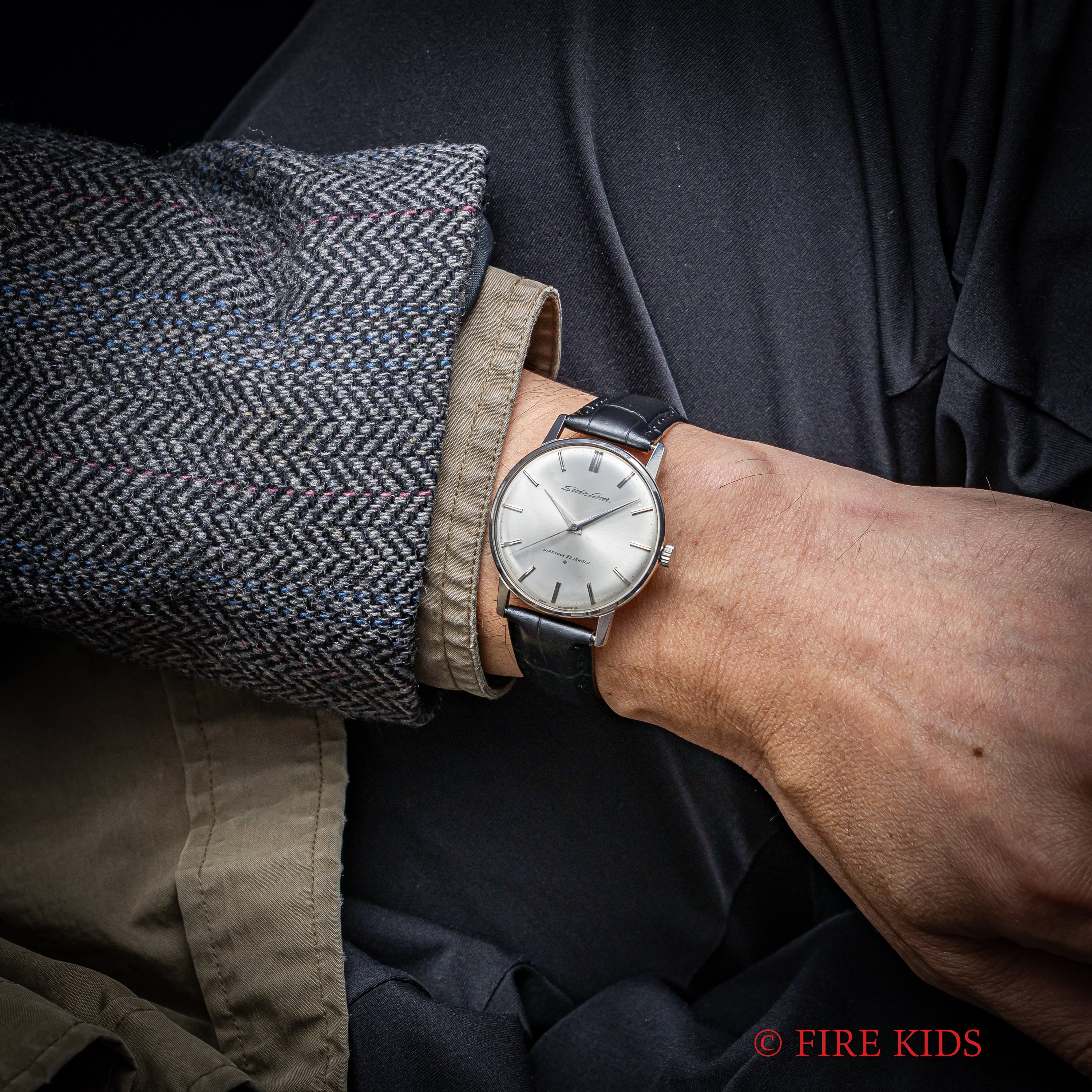 セイコー ライナー SDダイヤル 1963年製 Ref.J15007E 薄型手巻 Cal.3140