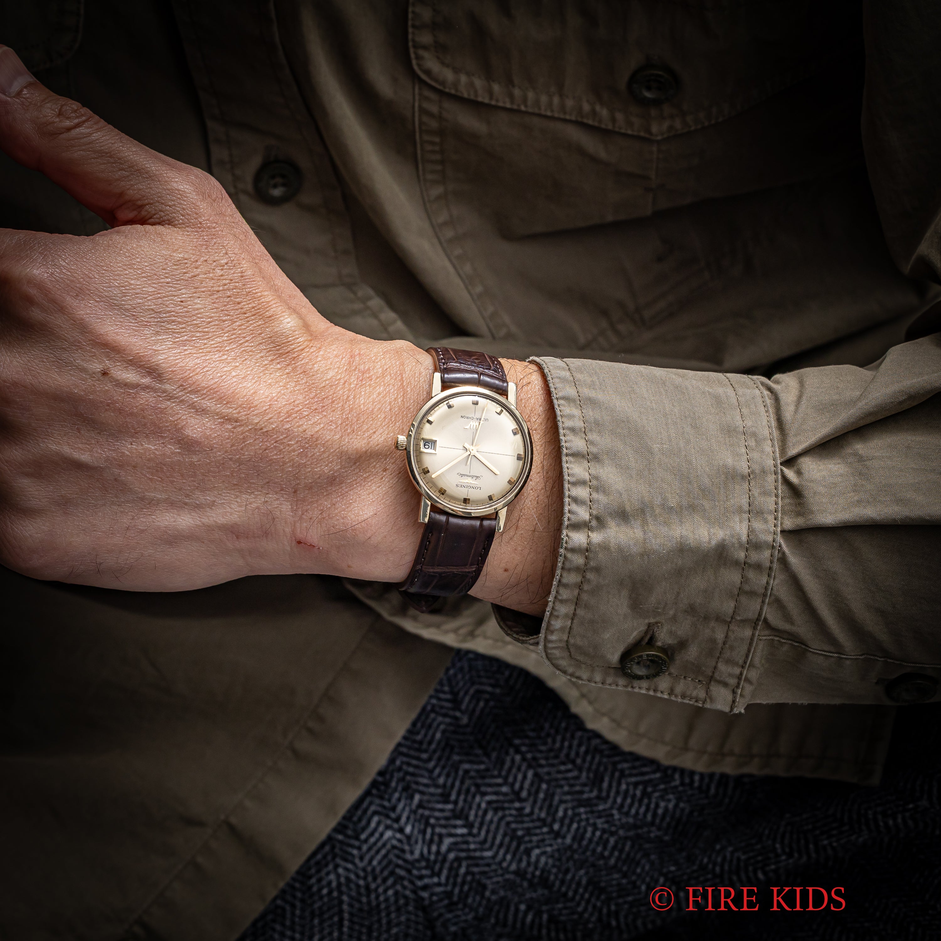 ロンジン 1970年代製 ウルトラクロン 10振動自動巻き Ref.69-556 10KGF USケース