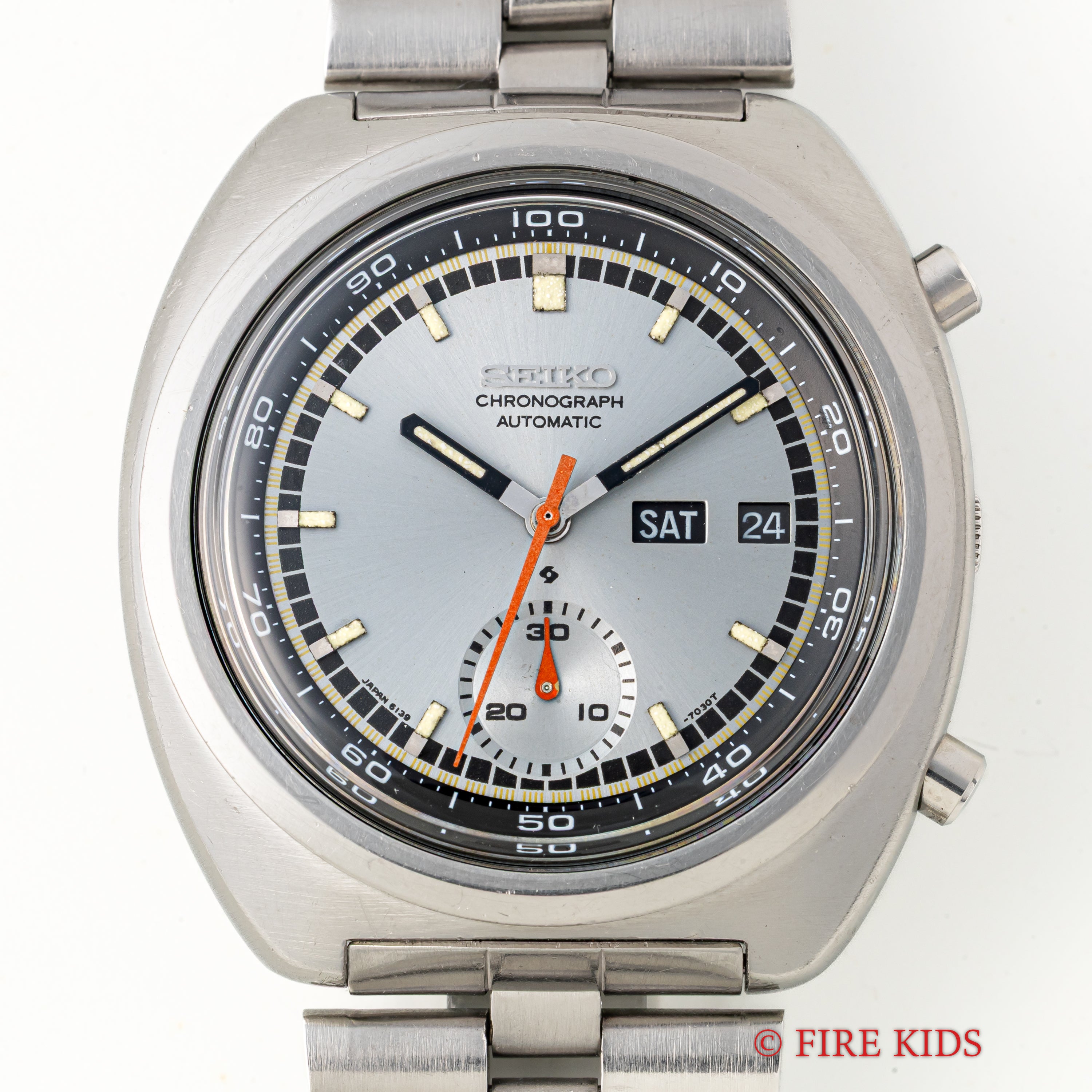 セイコー クロノグラフ 1976年製 自動巻クロノグラフ デシマルメーター Ref.6139-7002 純正ブレス