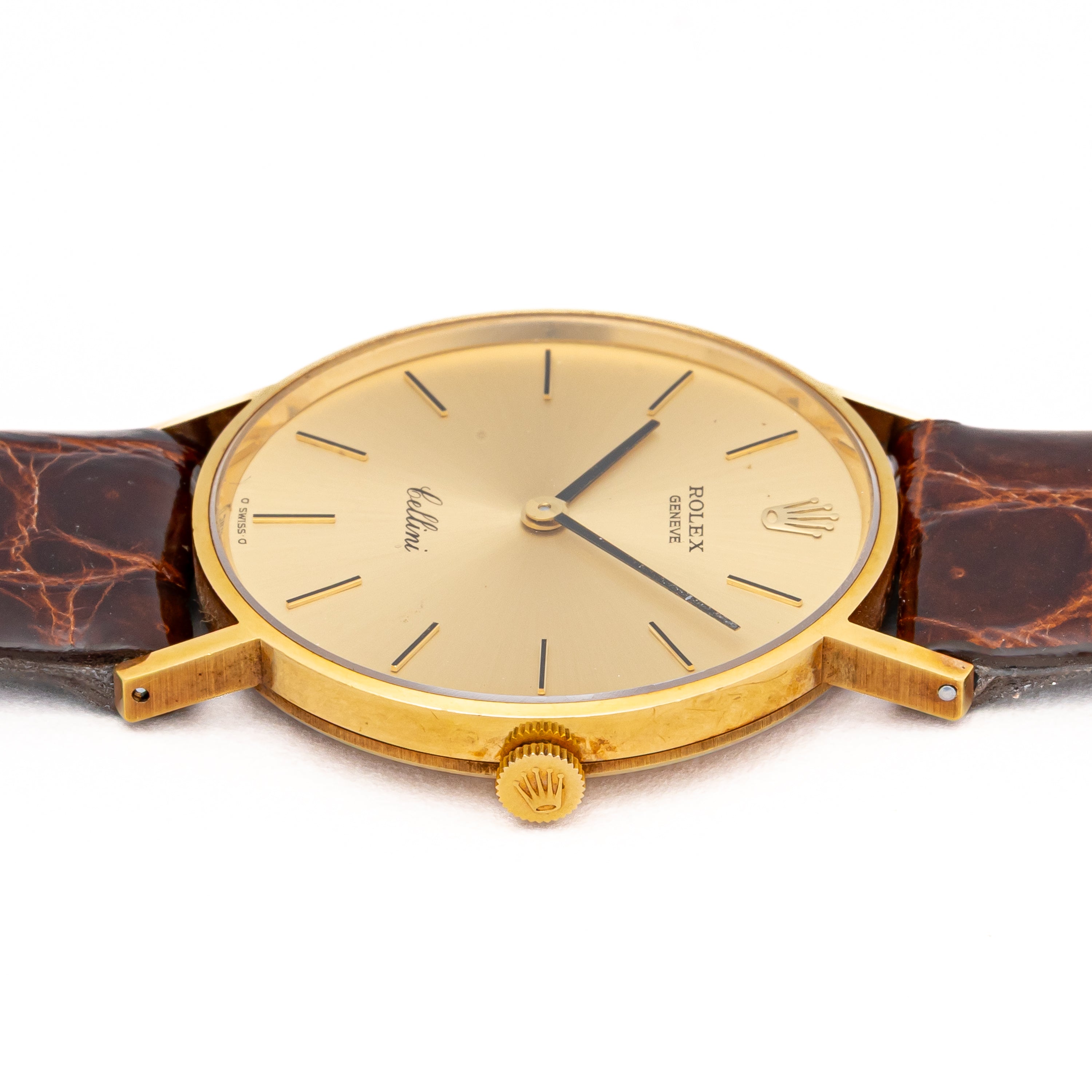 ロレックス 18金無垢チェリーニ 1972年製 Ref.3833 手巻 Cal. 1600 純正GP尾錠付き