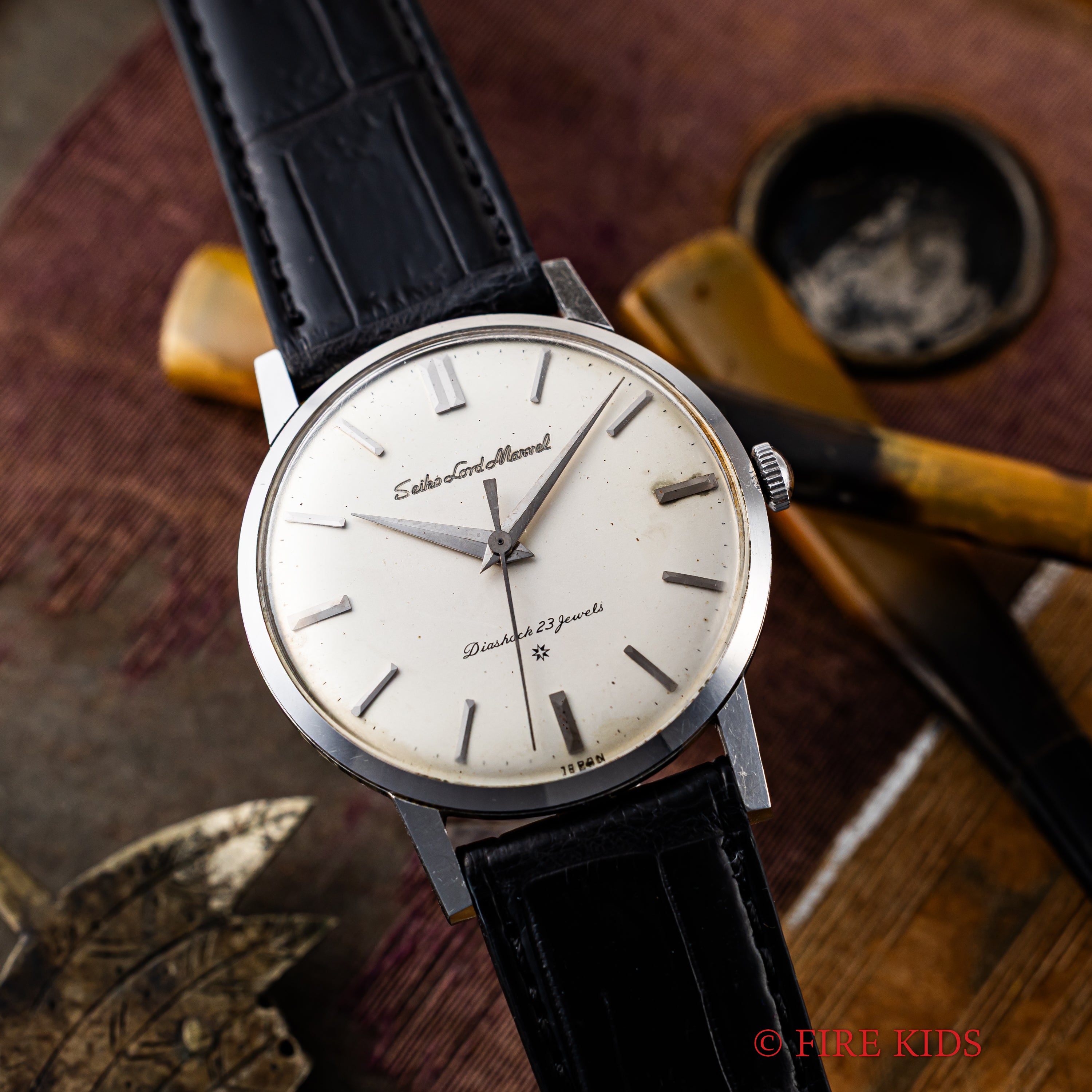 セイコー ロードマーベル SDダイヤル 彫文字ロゴ 手巻き 1960年製(昭和35年製） Ref.J14038LM SSケース