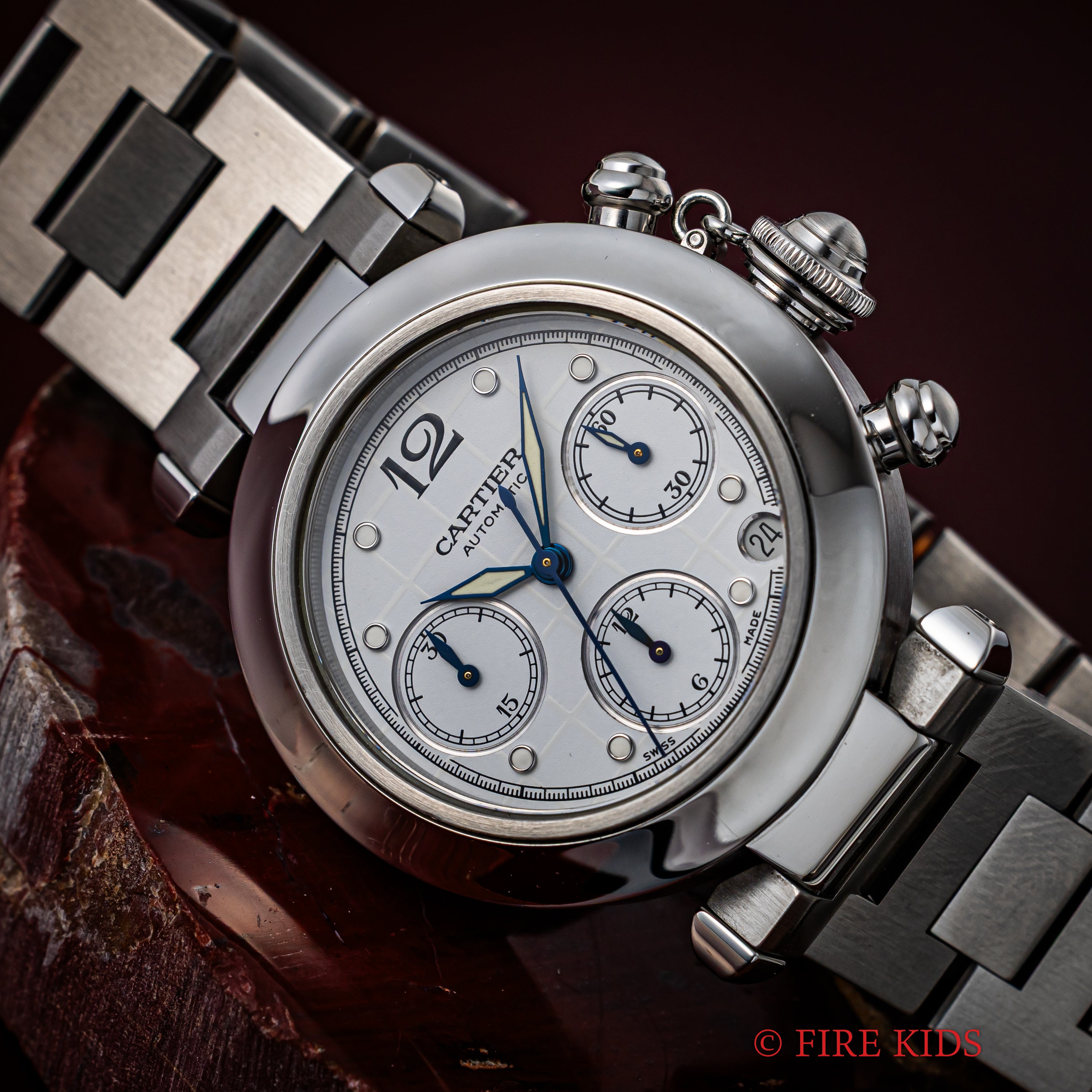 カルティエ パシャ クロノグラフ Ref.2412 1990年代製 自動巻き