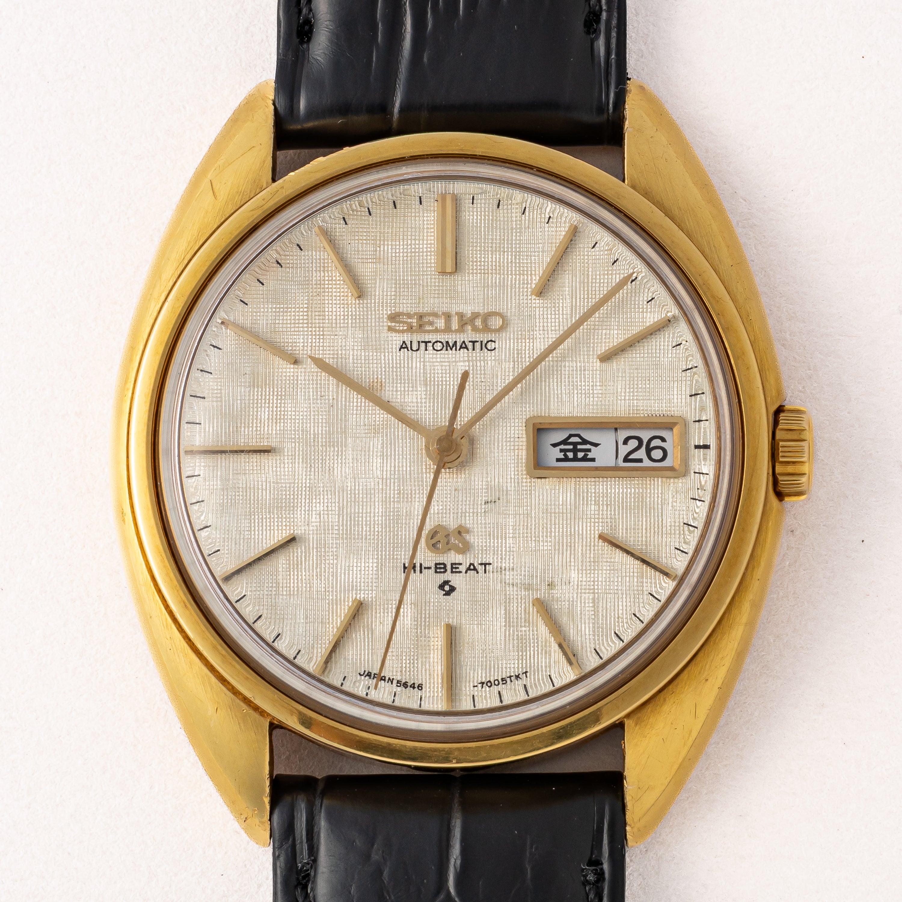 グランドセイコー 1971年製 Ref.5646-7005 18金無垢ケース 自動巻き デイデイト