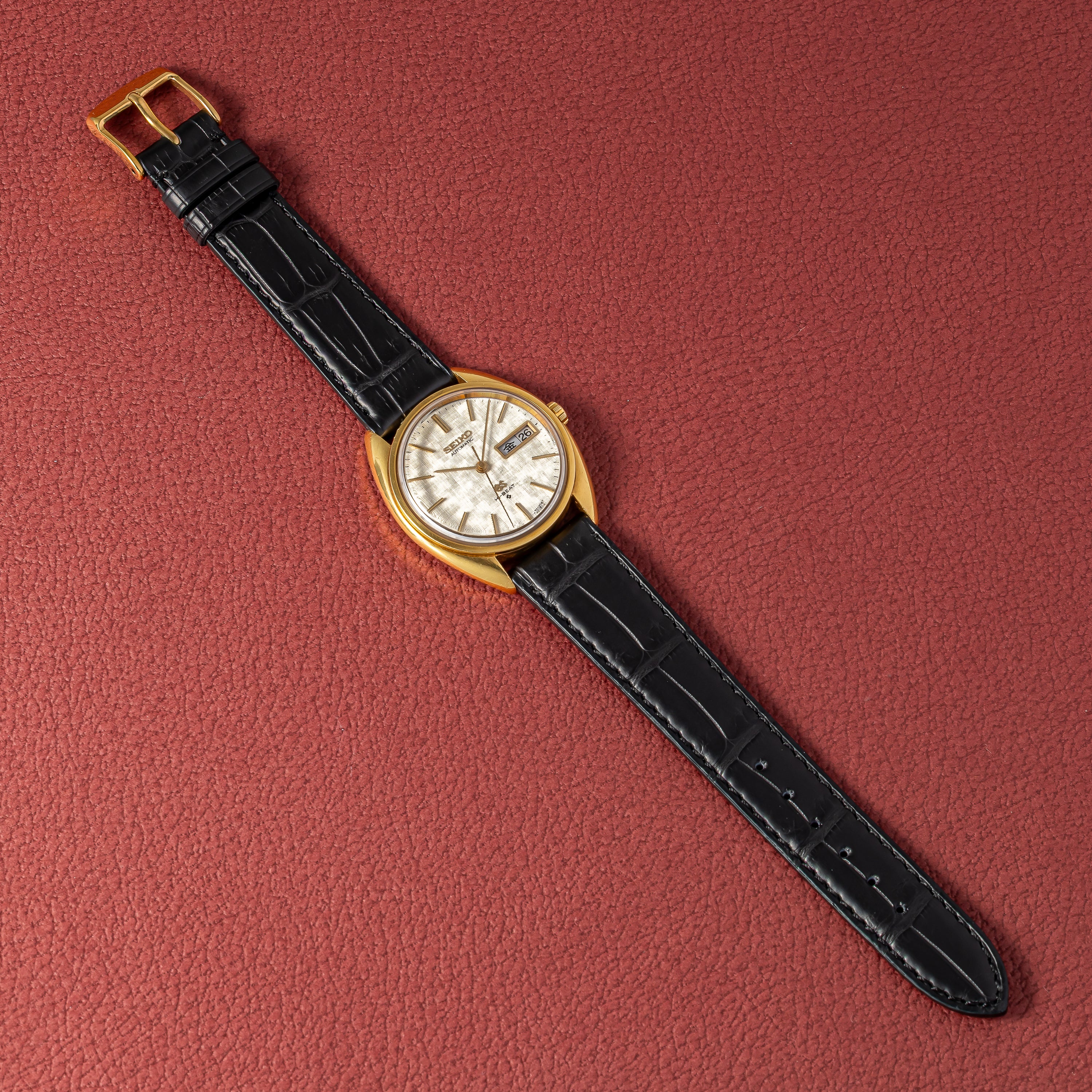 グランドセイコー 1971年製 Ref.5646-7005 18金無垢ケース 自動巻き デイデイト