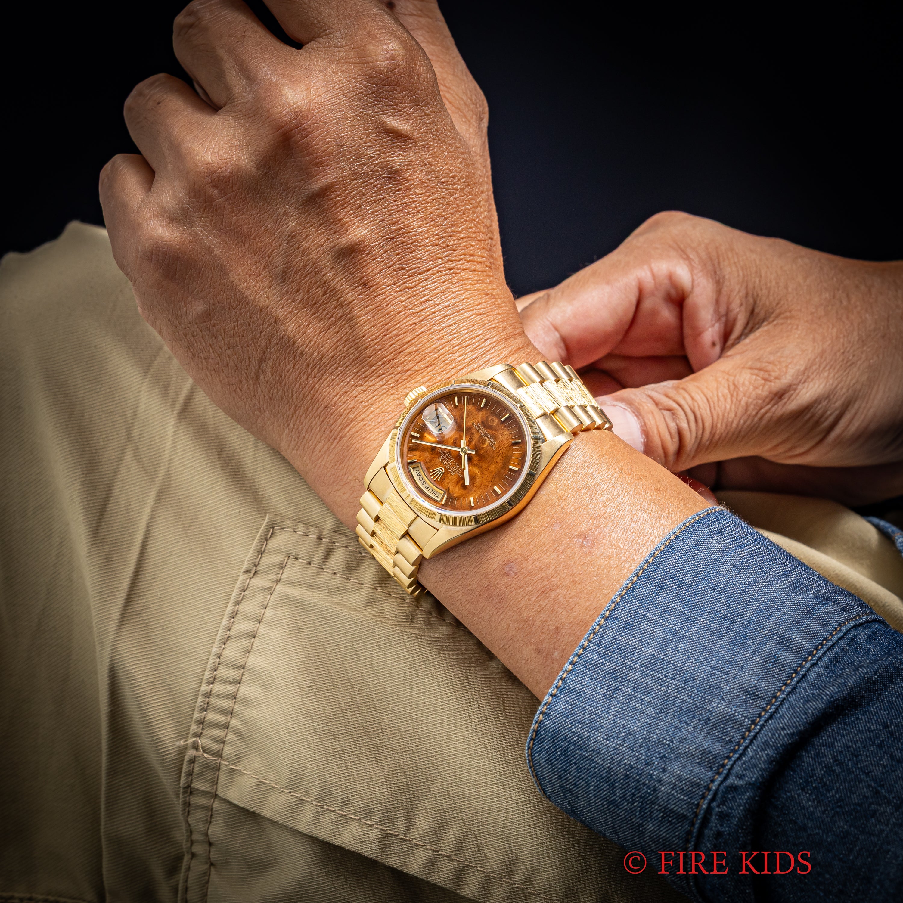 ゆか　0516 天白】【ROLEX】ロレックス デイデイト カショロン文字盤 バーク