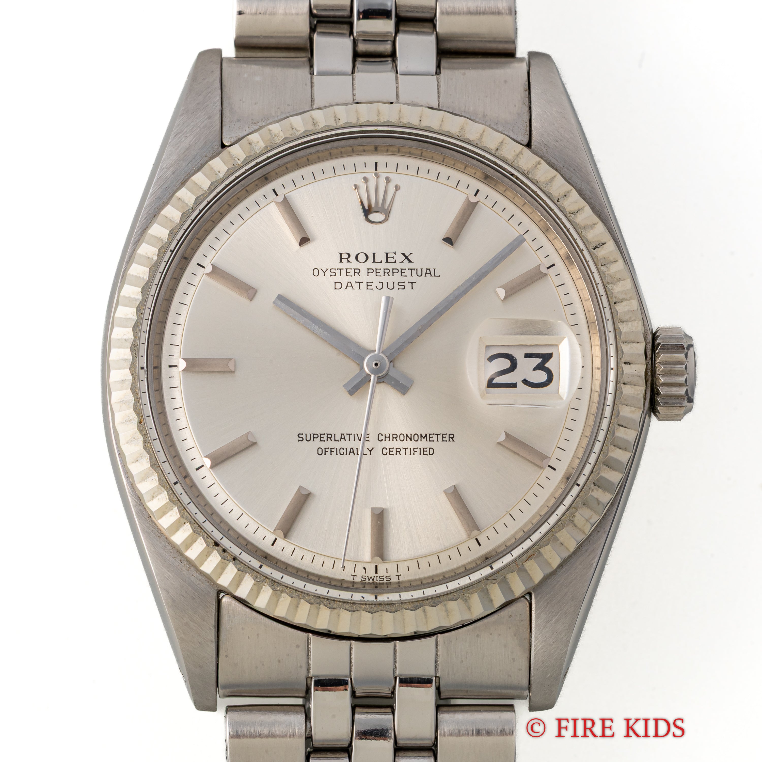 ロレックス デイトジャスト 1971年製 Ref.1601 シルバーダイヤル 自動巻 純正ジュビリーブレス 夜光無し