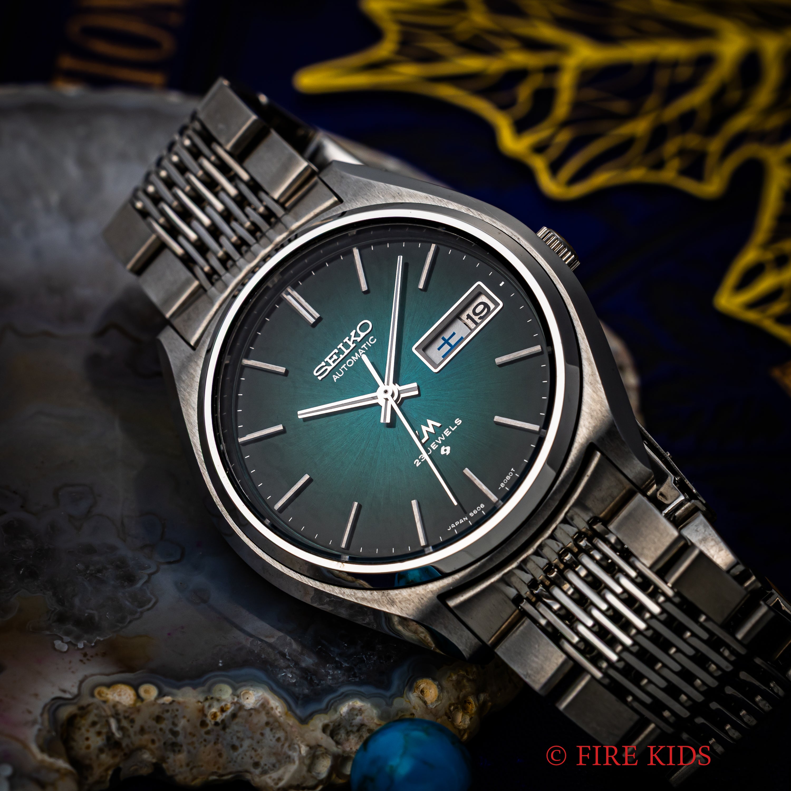 セイコー LM 1975年製 純正ブレス付き Ref.5606-8050 自動巻き タグ・説明書付き N.O.S