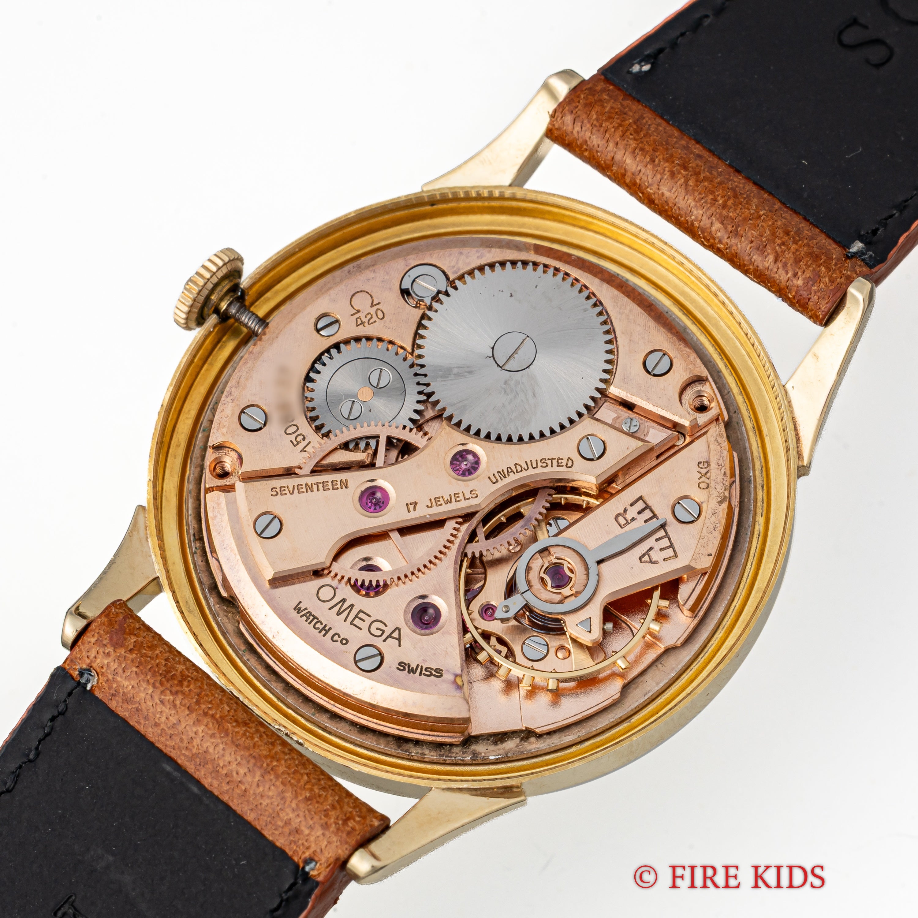 オメガ 14金無垢USケース 1956年製 Cal.420 手巻き