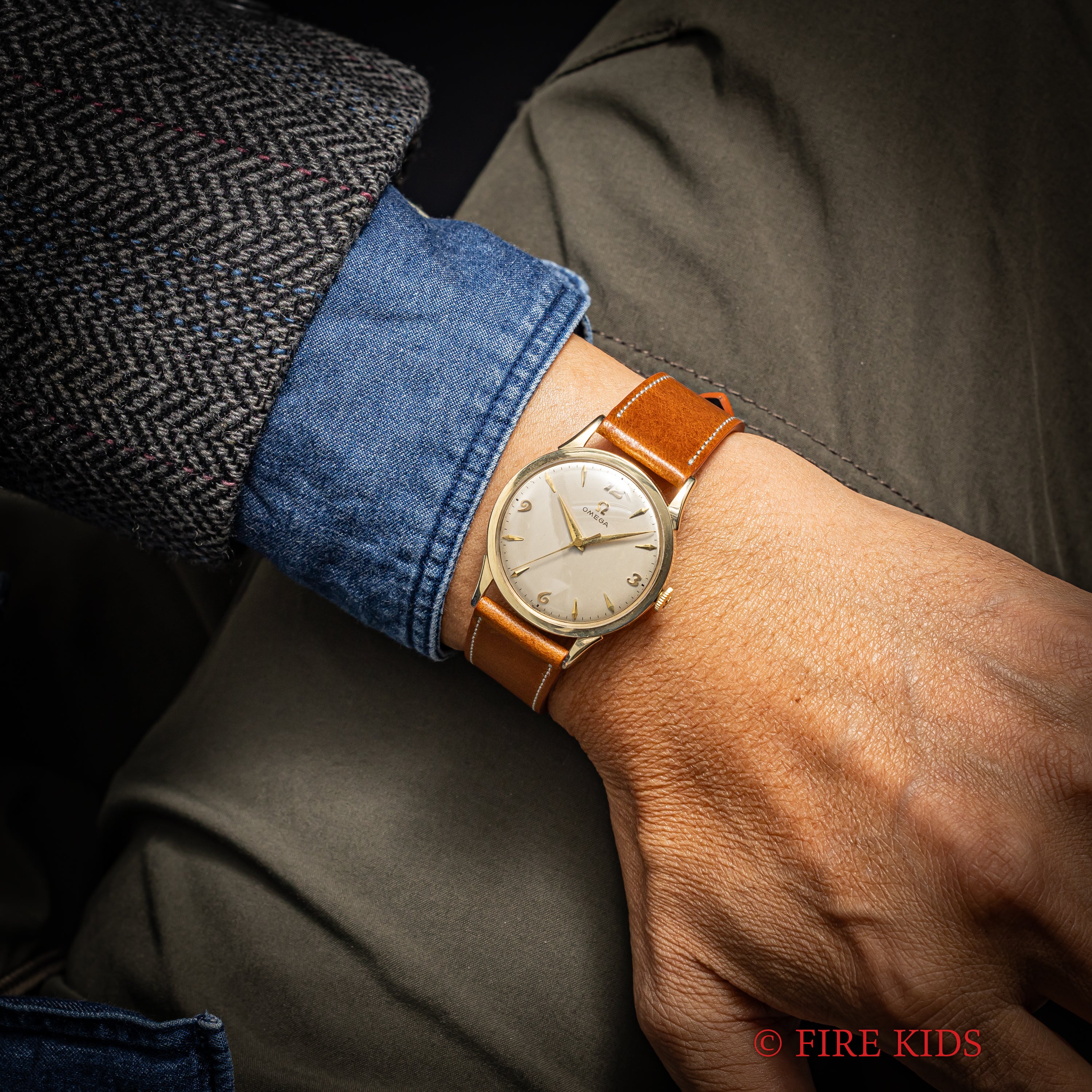 オメガ 14金無垢USケース 1956年製 Cal.420 手巻き