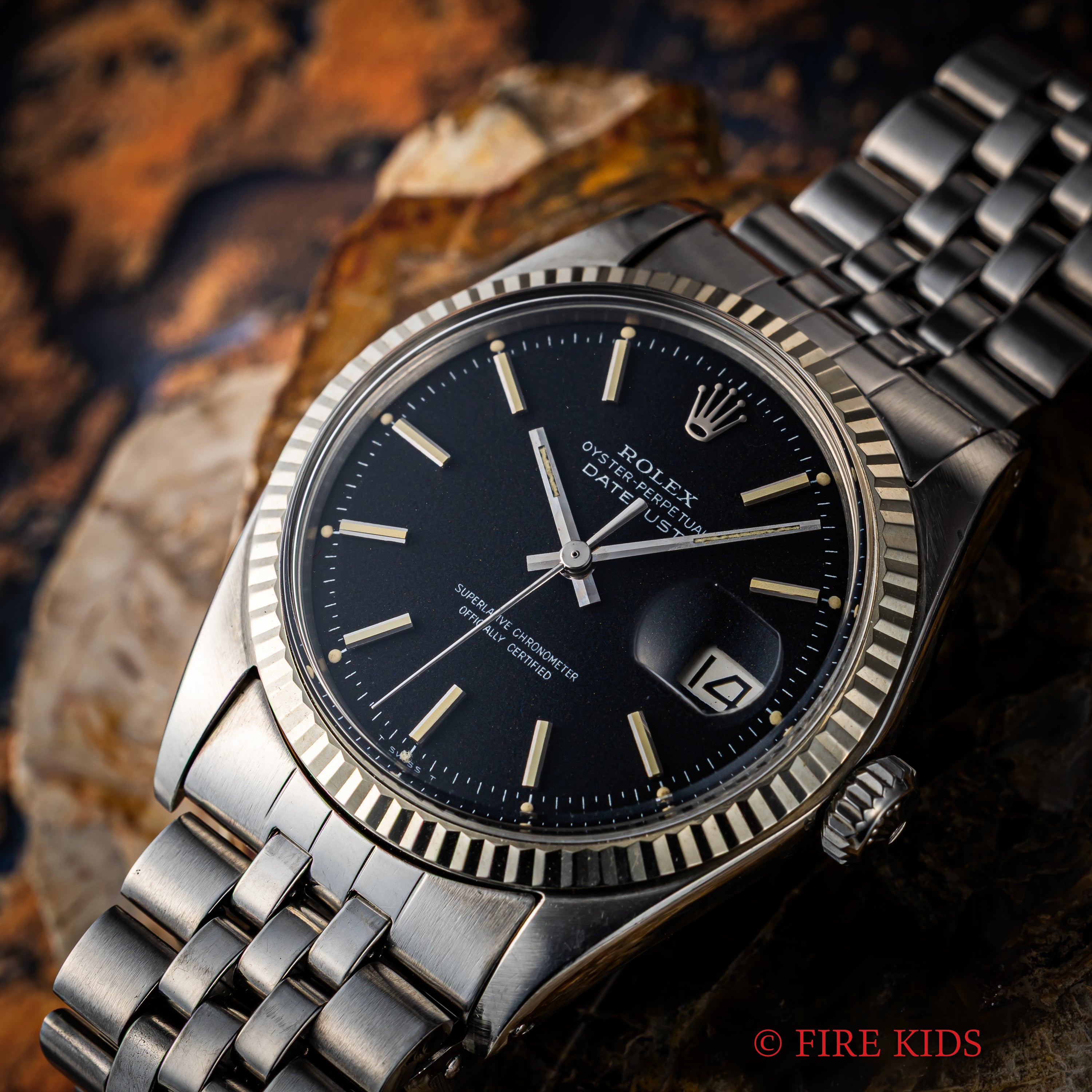 ロレックス デイトジャスト コンフェッティダイヤル 1968年製 Ref.1601 レッドアイ 純正ジュビリーブレス