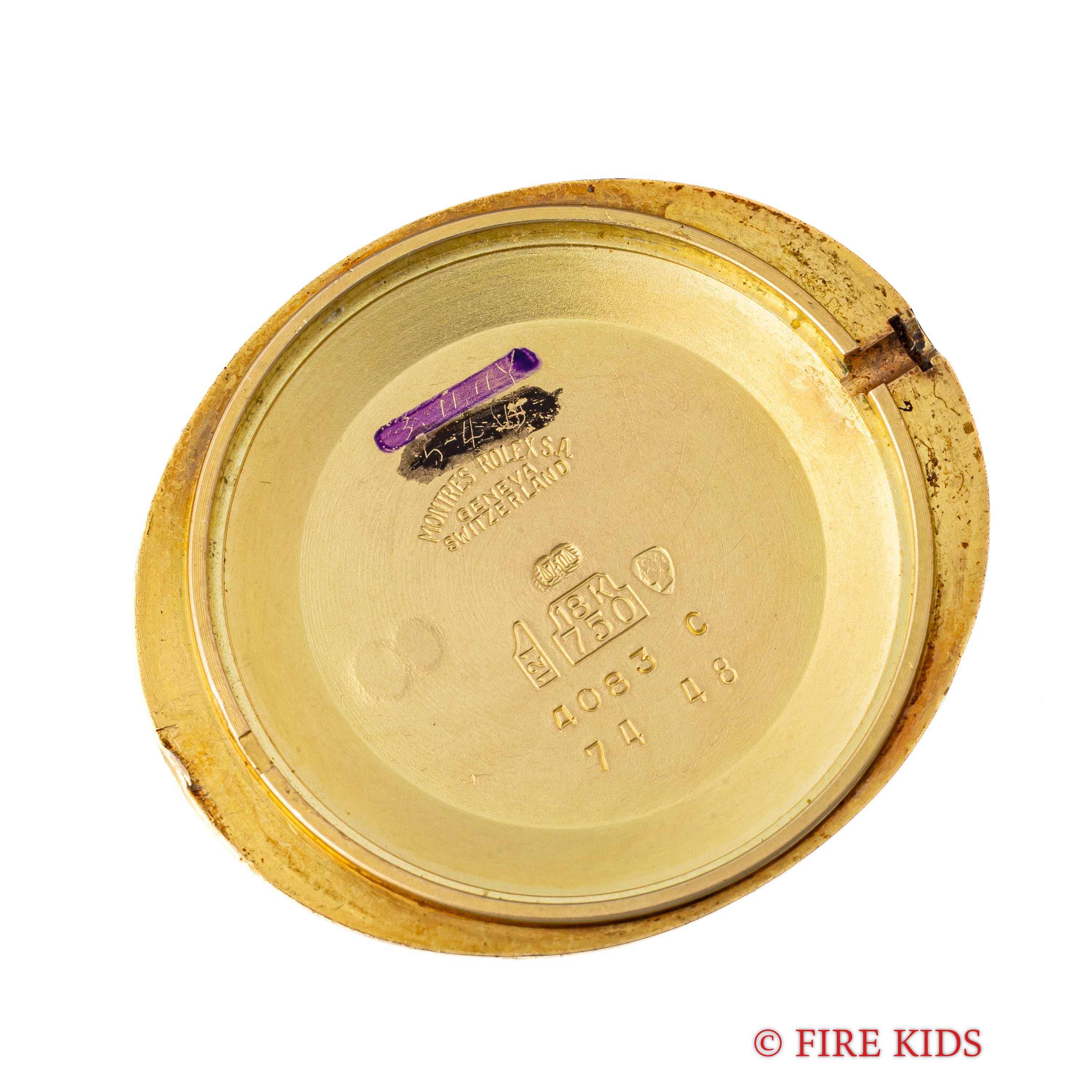 ロレックス チェリーニ 18金無垢イエローゴールド 1975年製 オーバル型 ブルーグラデーション 手巻き Ref.4083 王冠尾錠