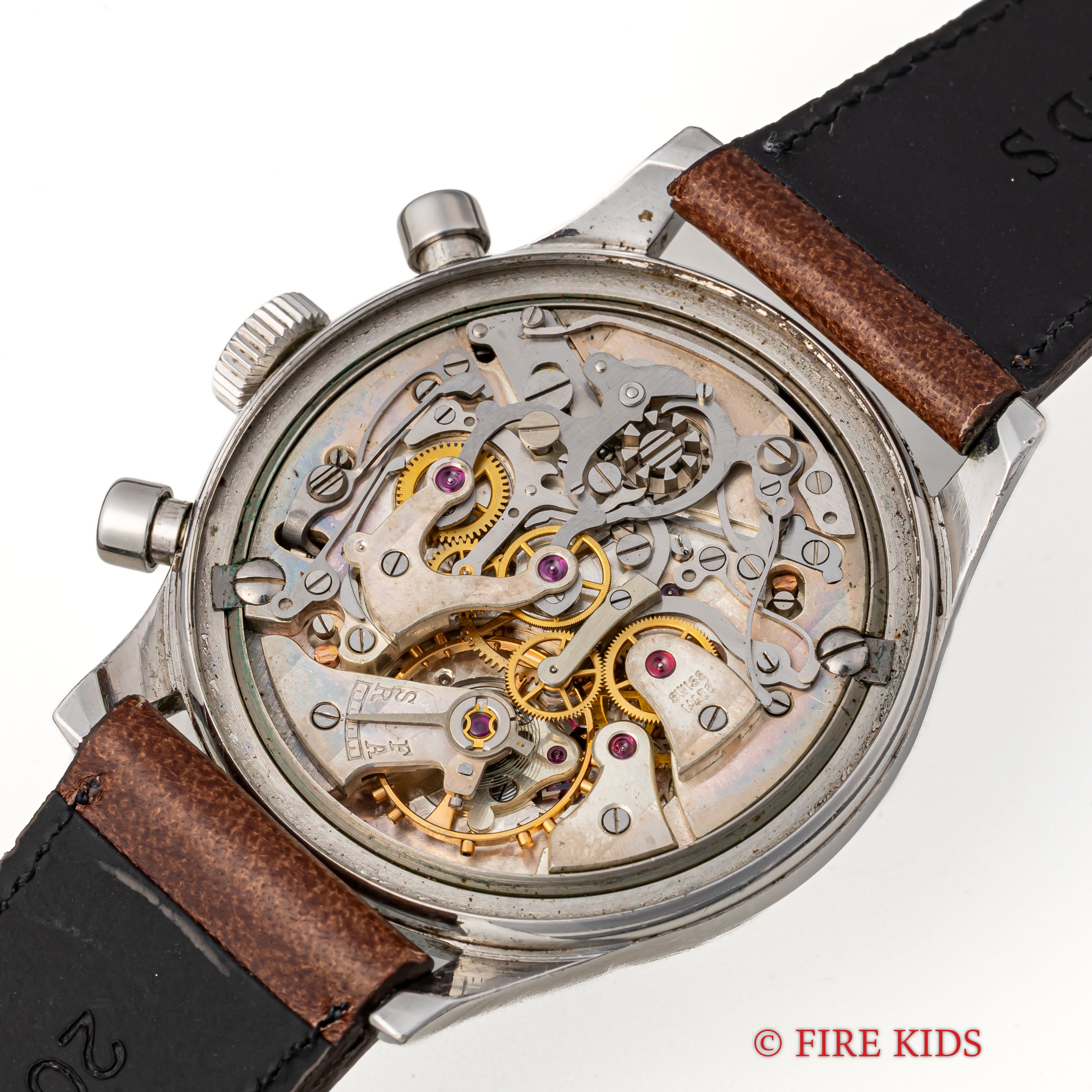 セルティナ 2レジスタークロノグラフ 1950年代製 エクセルシオパークCal.4 ブラックギルドダイヤル