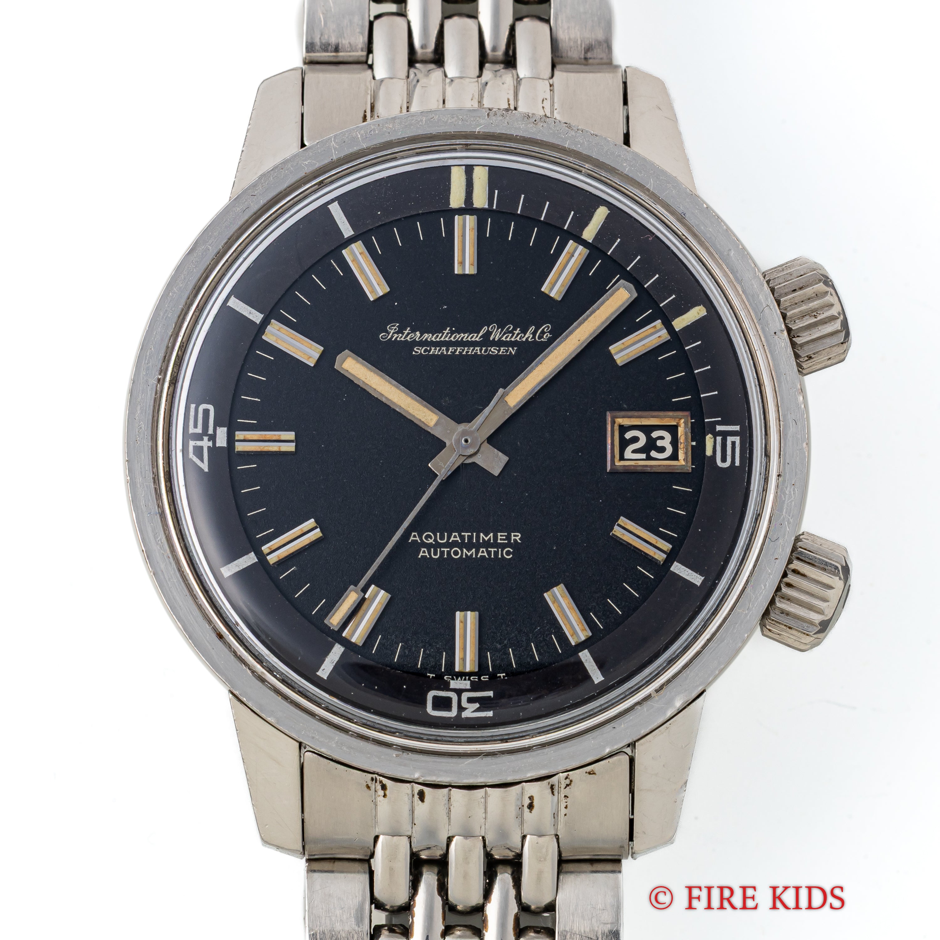 IWC　アクアタイマー ファーストモデル 1969年製 ブラックダイヤル Ref.812 Cal.8541 GFライスブレス