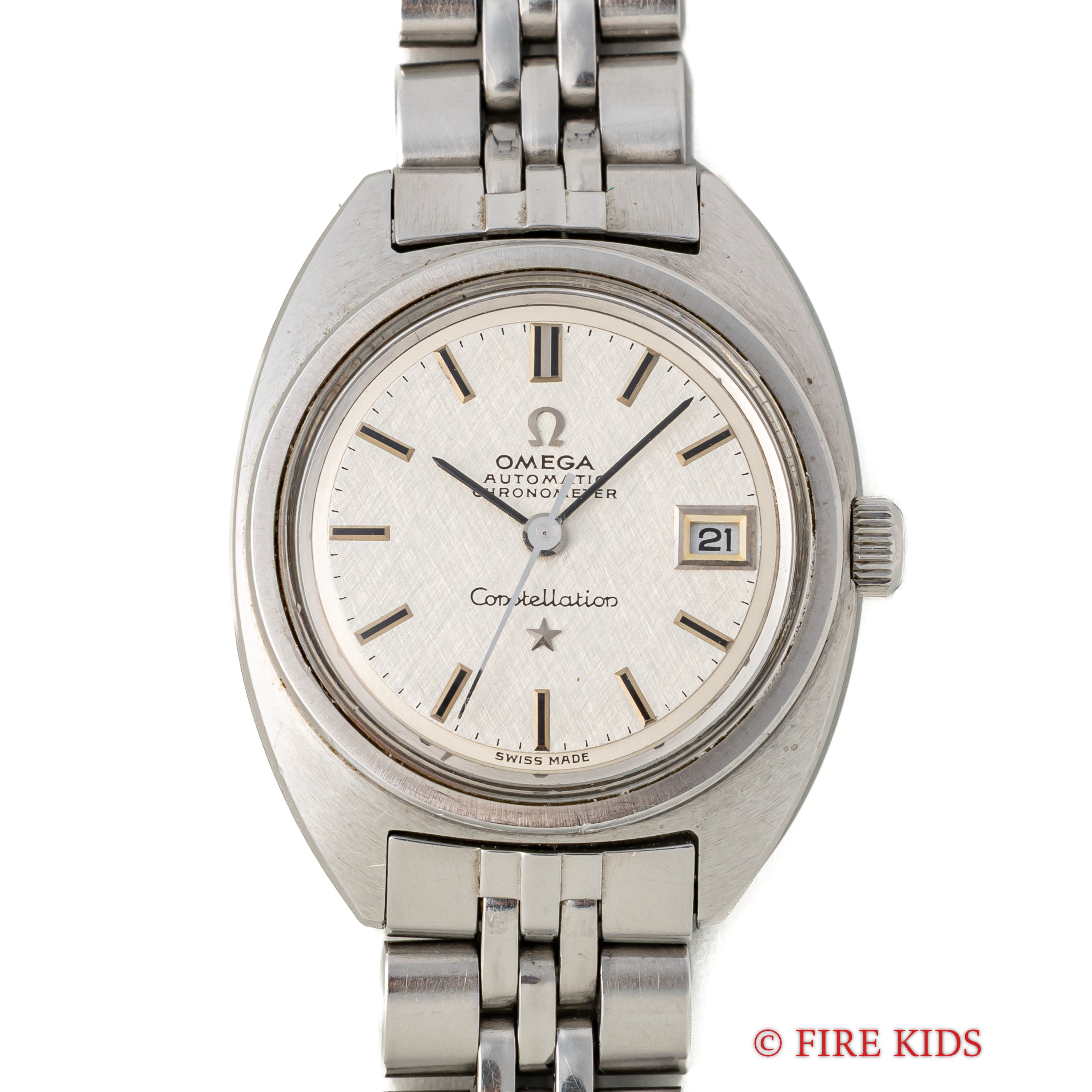 オメガ コンステレーション 1968年製 ジェンタデザイン レディース 純正ステンレスブレス付