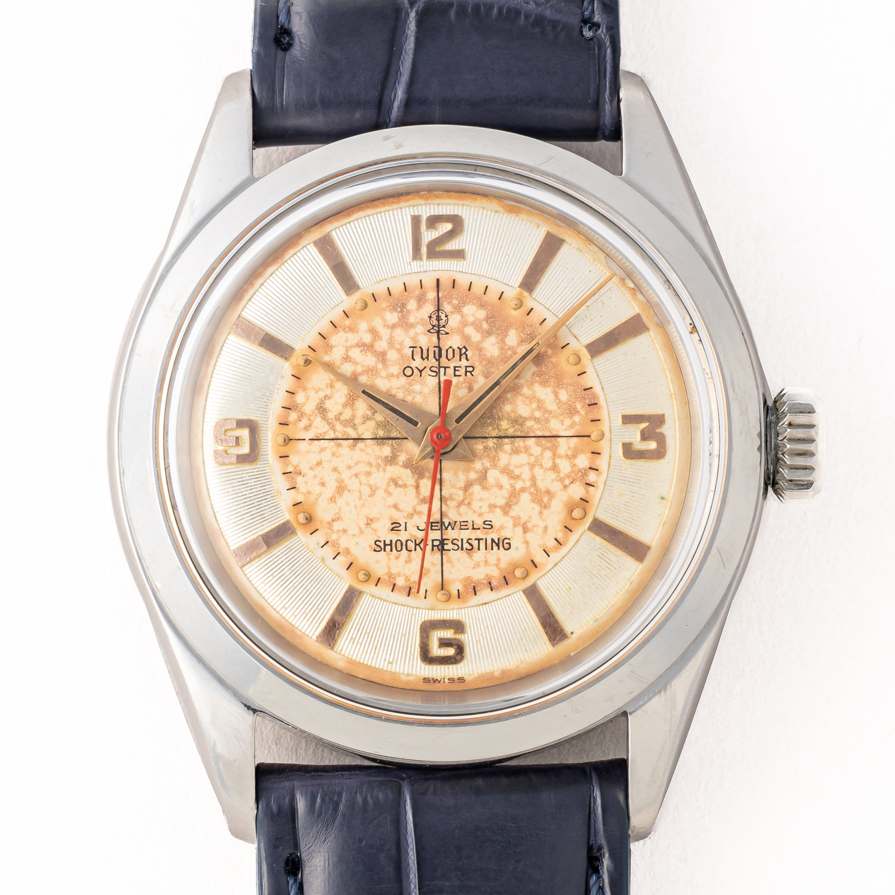 チューダー 小バラ オイスター タキシードダイアル 赤秒針 手巻き 1958年製 Ref.7934 Cal.1156