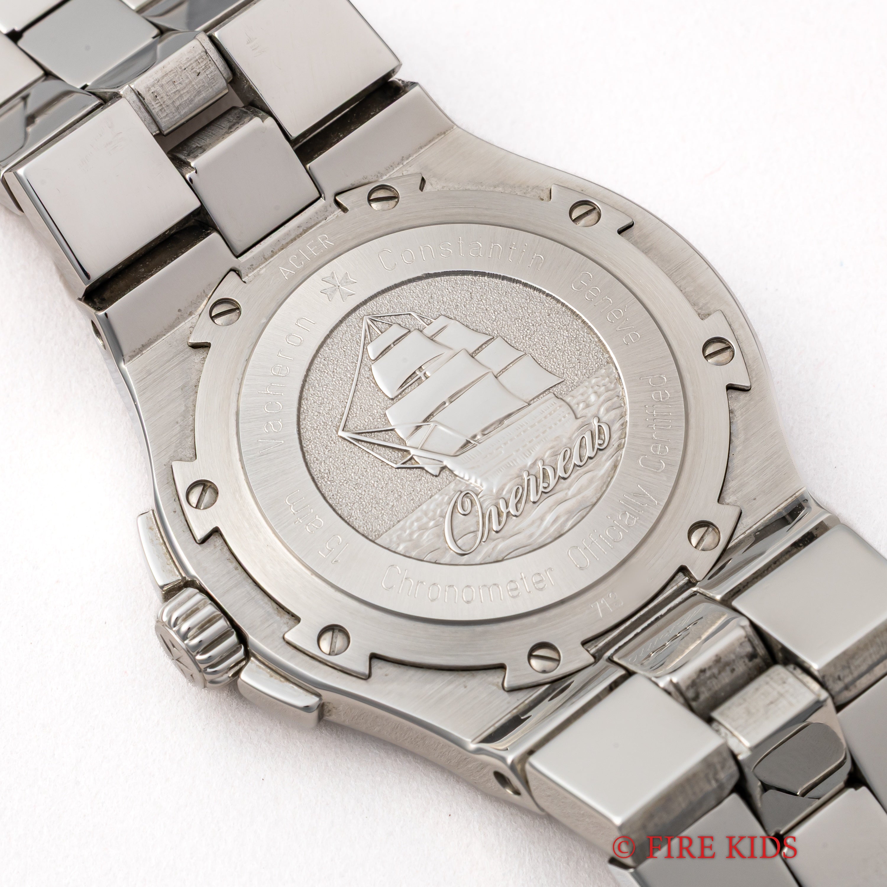 ヴァシュロン・コンスタンタン オーヴァーシーズ 37mm 1999年製 箱、クロノメーター証明書、修理明細付き