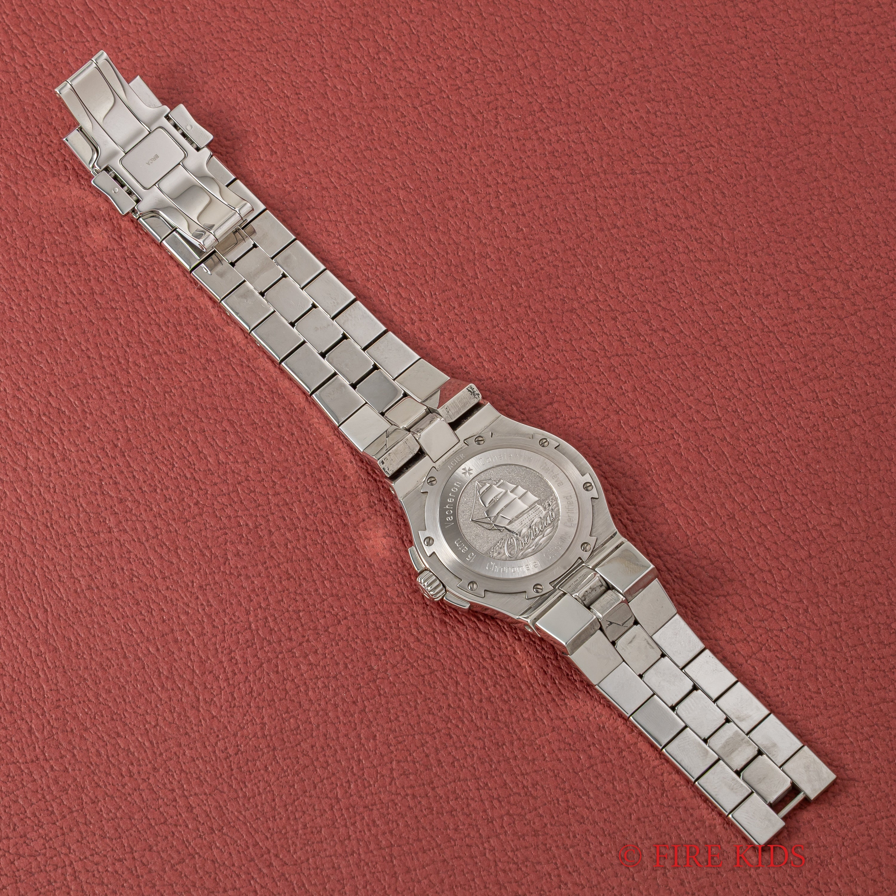 ヴァシュロン・コンスタンタン オーヴァーシーズ 37mm 1999年製 箱、クロノメーター証明書、修理明細付き