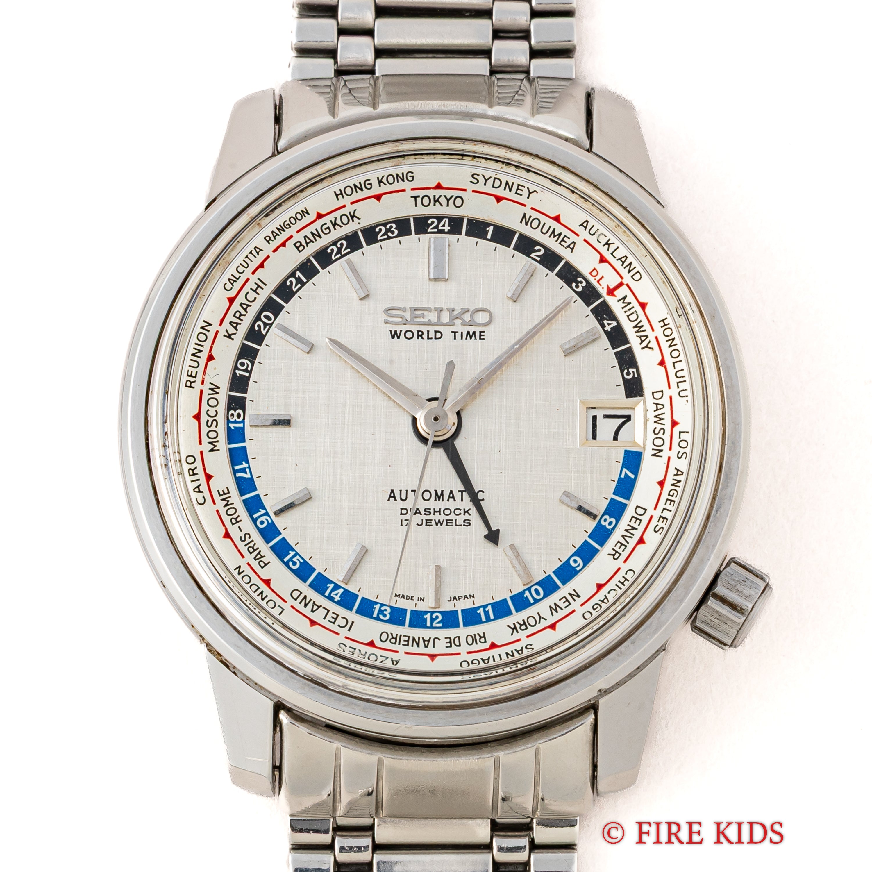 セイコー ワールドタイム1st 1964年製 Ref.6217-7000 聖火マーク オリジナルブレス