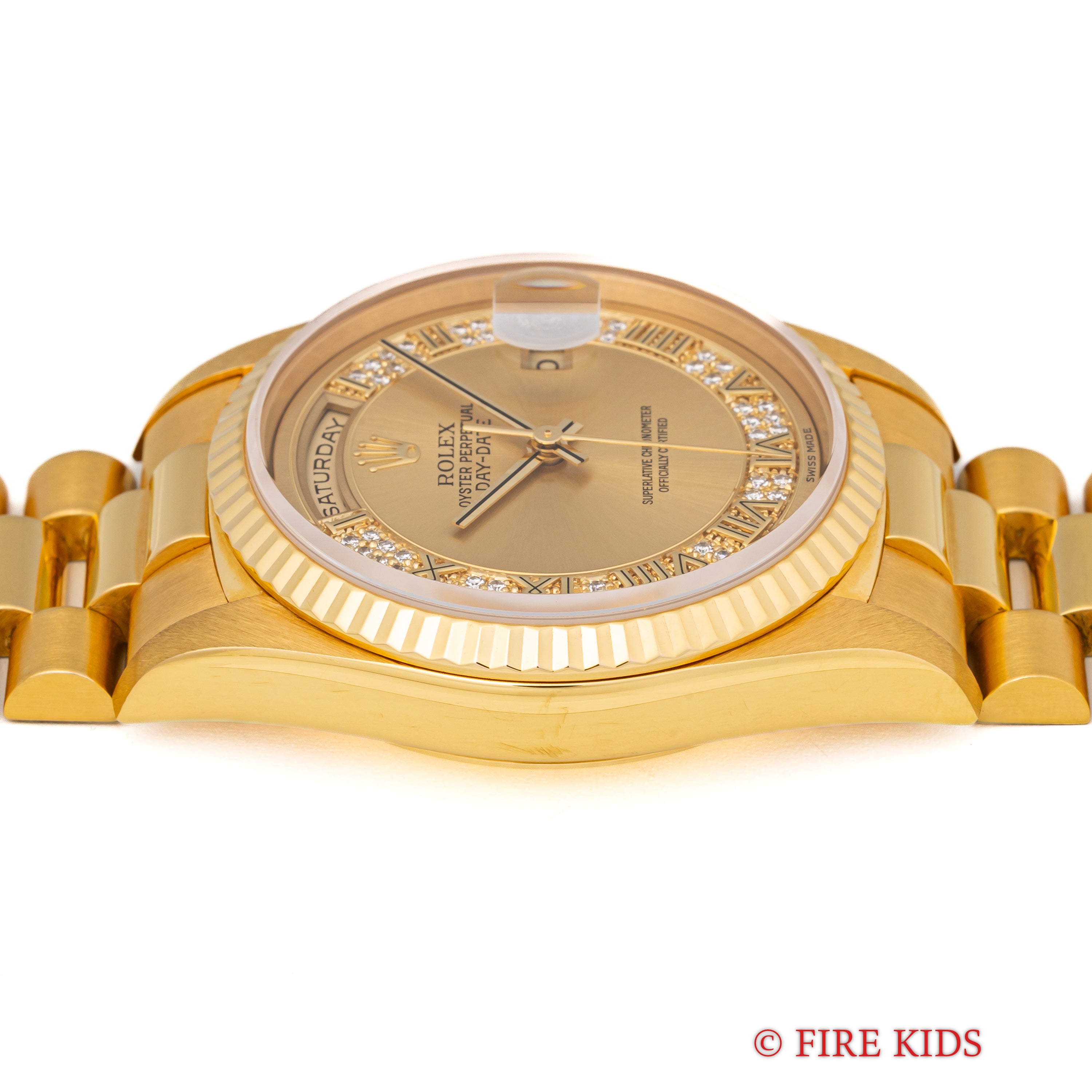 ロレックス デイデイト ミリヤードダイヤ 1994年～95年製 Ref.18238MR K18YG シャンパンダイヤル ギャラ付