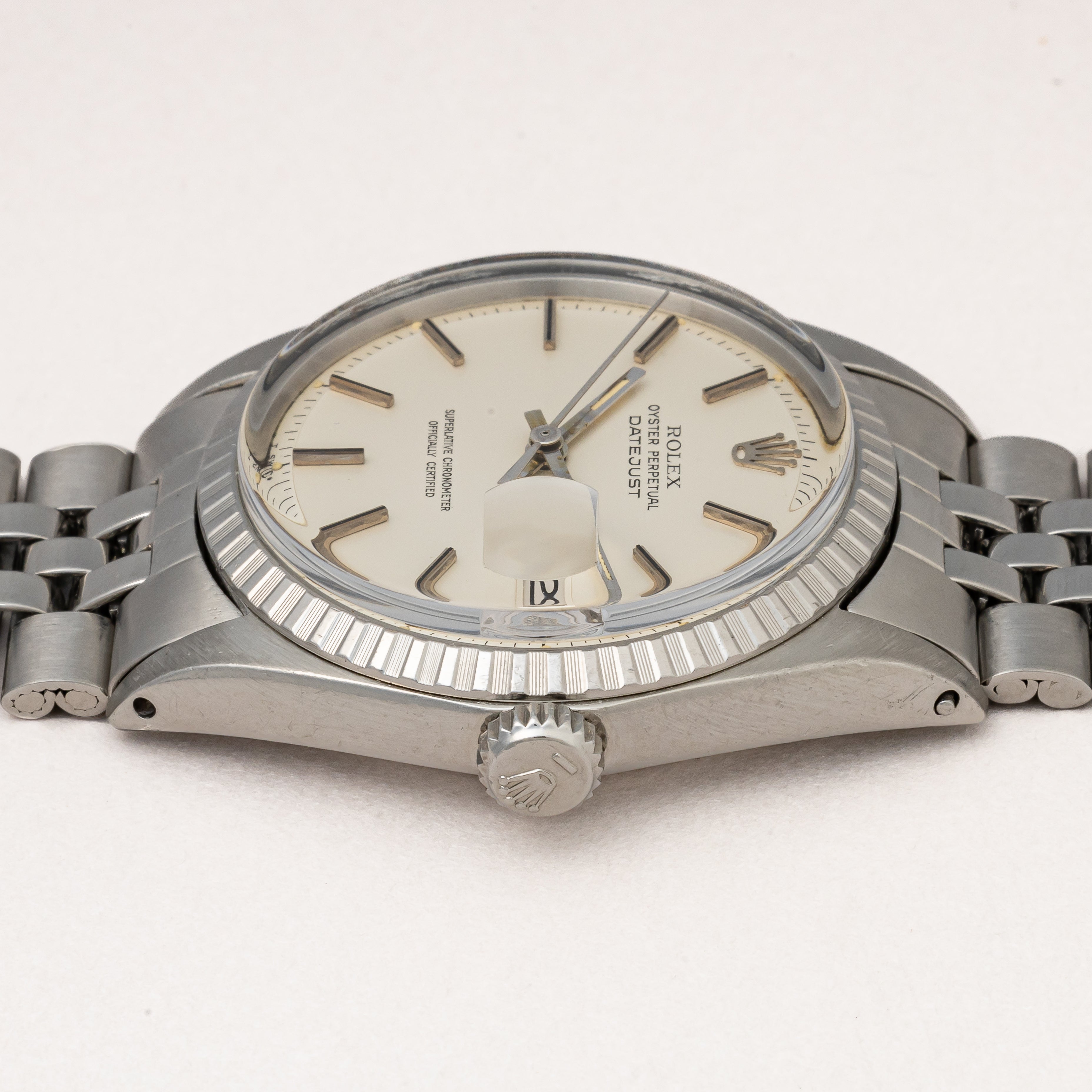 ロレックス デイトジャスト 1971年製 Ref.1603 エングレーブドベゼル シルバーダイヤル