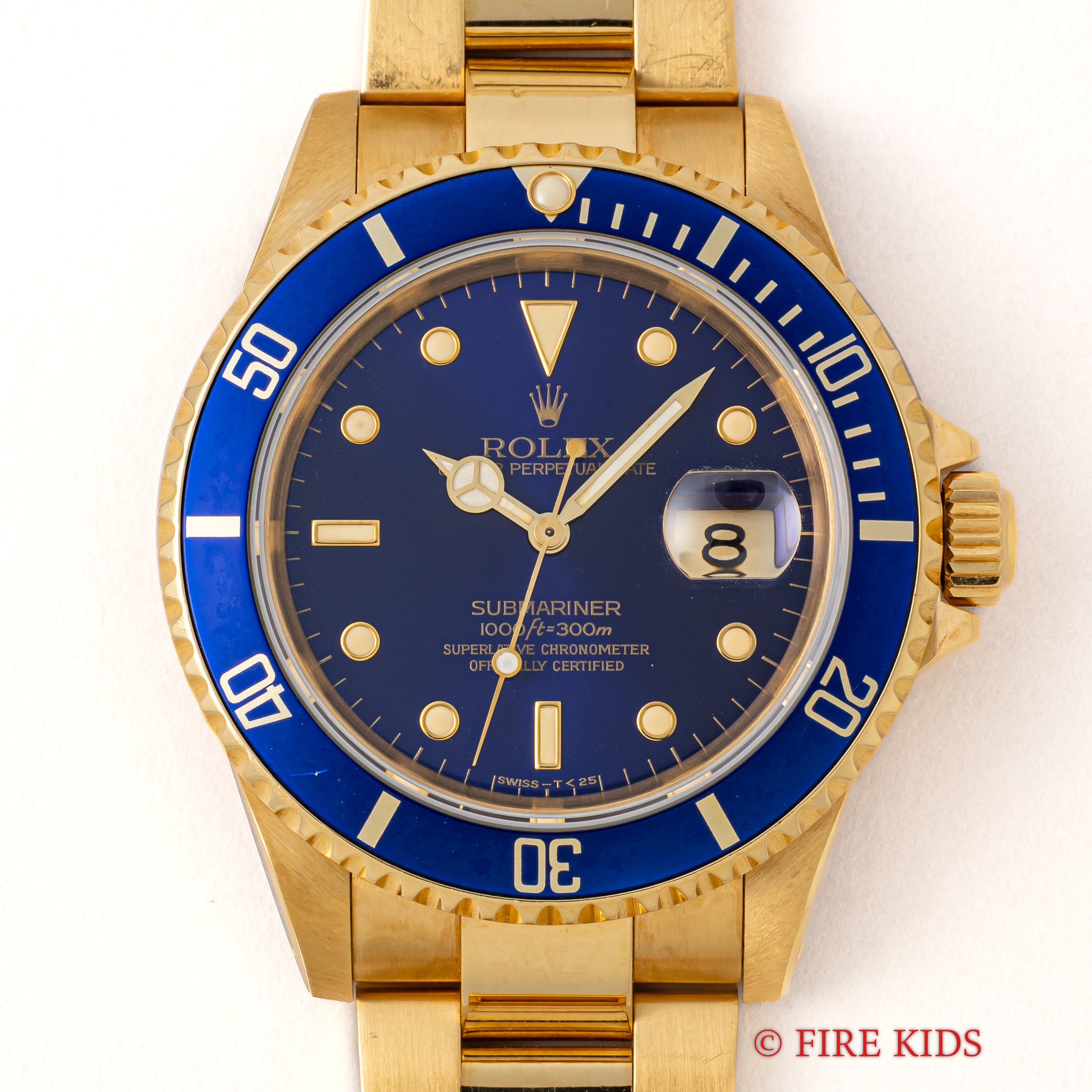 ロレックス　16618 駒 ロレックス 青サブマリーナー 1990~1991年製 18金無垢 Ref.16618