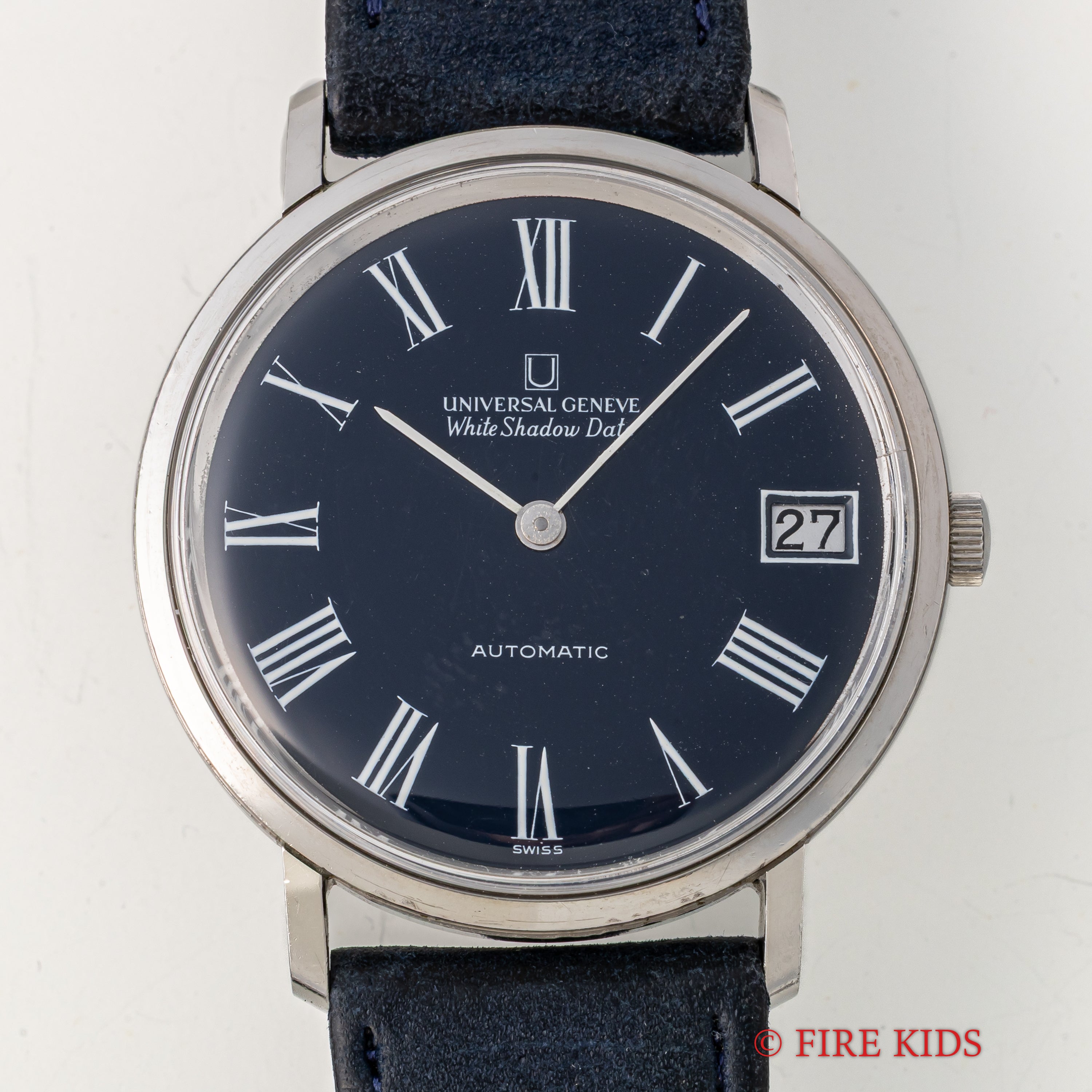 ユニバーサルジュネーブ ホワイトシャドウデイト 自動巻き Ref.867101/20 1970年代製 純正尾錠付き