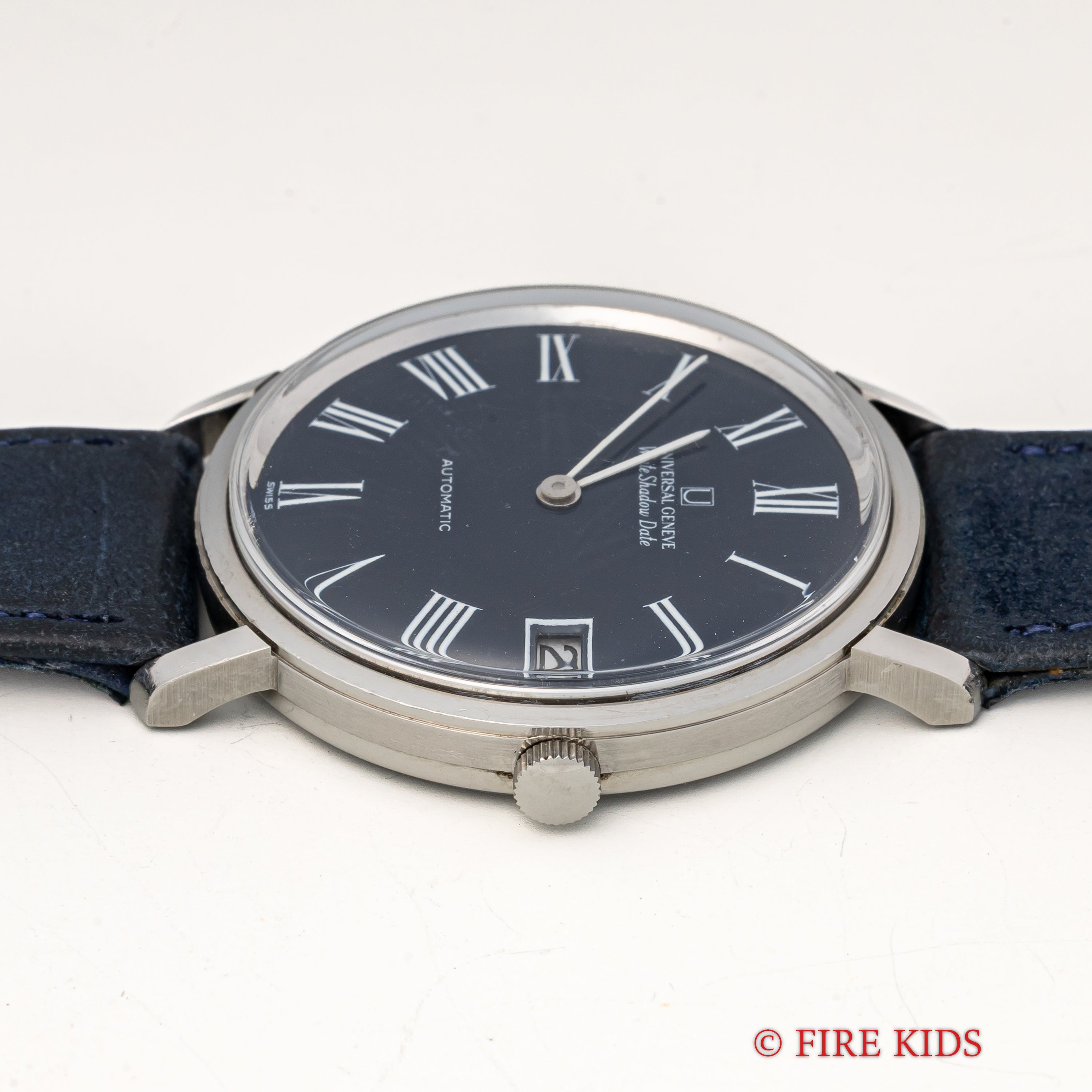 ユニバーサルジュネーブ ホワイトシャドウデイト 自動巻き Ref.867101/20 1970年代製 純正尾錠付き