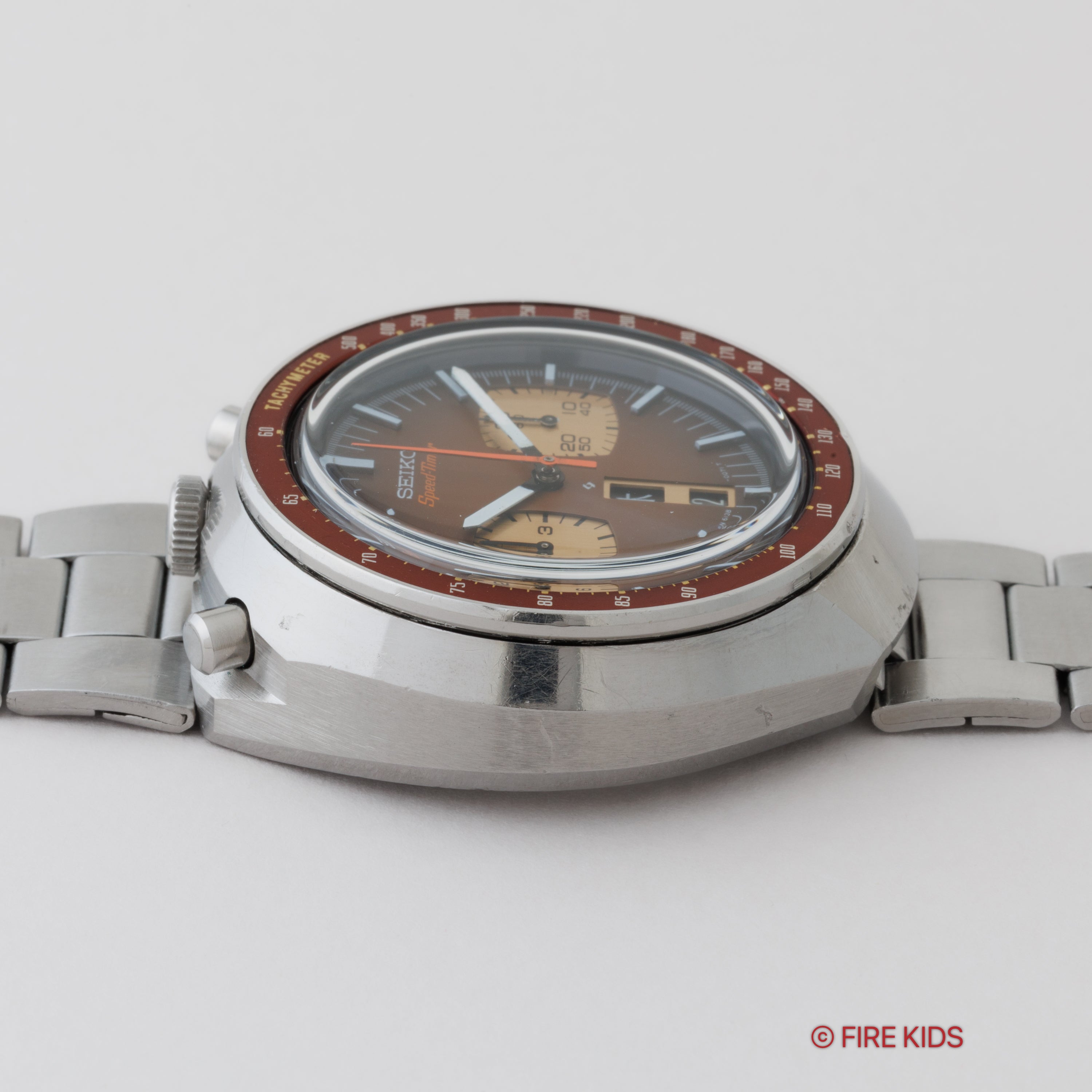 セイコー 1976年製 茶馬 Ref.6138-0040 5スポーツ スピードタイマー 純正ステンレスブレス