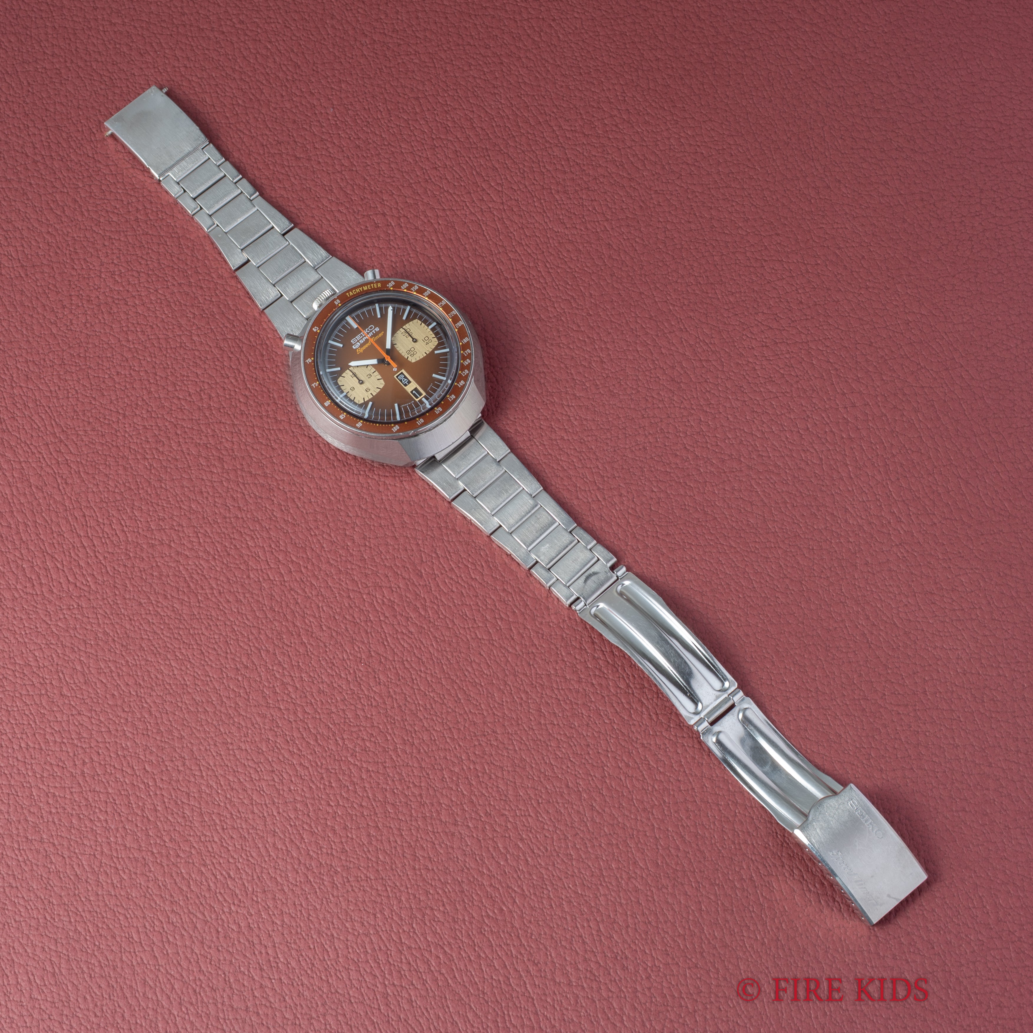 セイコー 1976年製 茶馬 Ref.6138-0040 5スポーツ スピードタイマー 純正ステンレスブレス