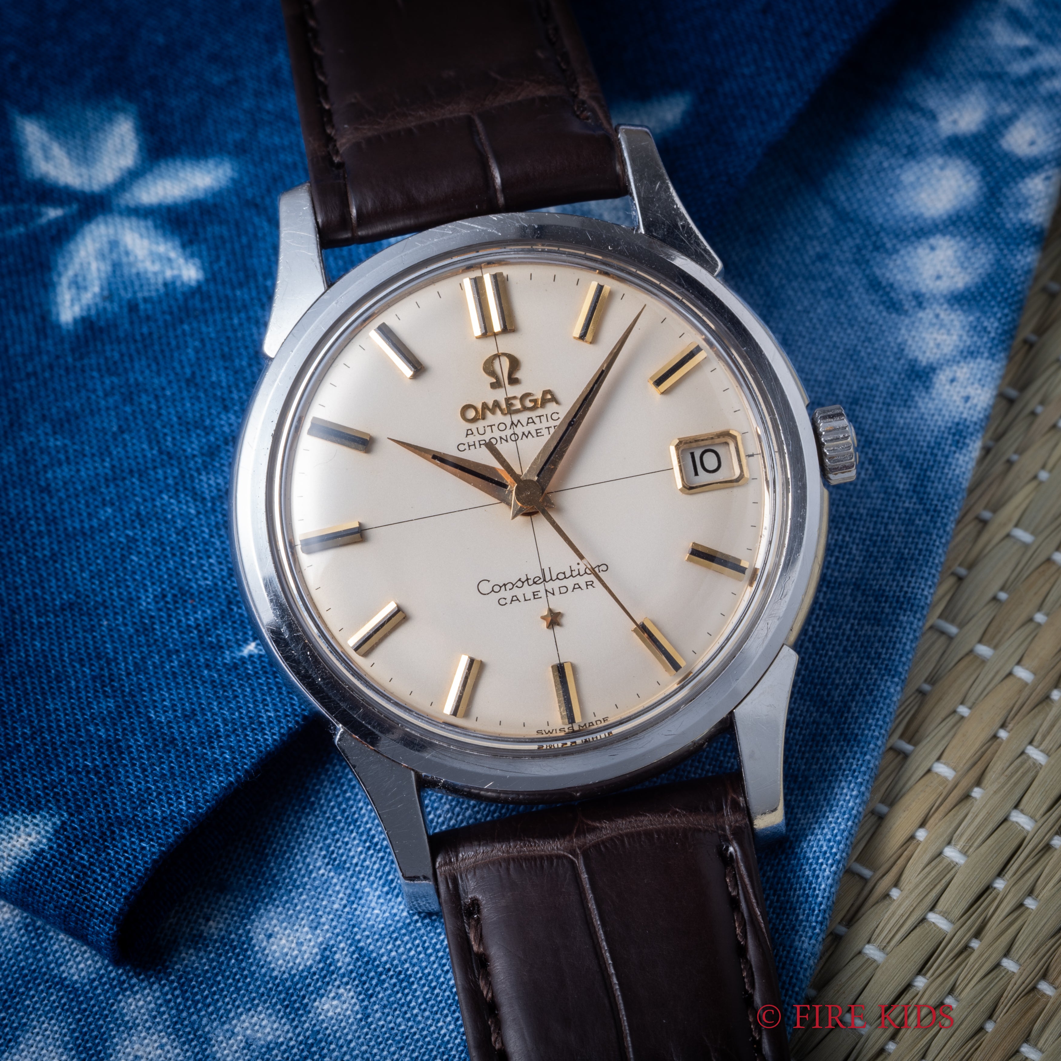 オメガ コンステレーション カレンダー クロスラインダイヤル 自動巻き 1959年製 Ref.14393 1SC Cal.561
