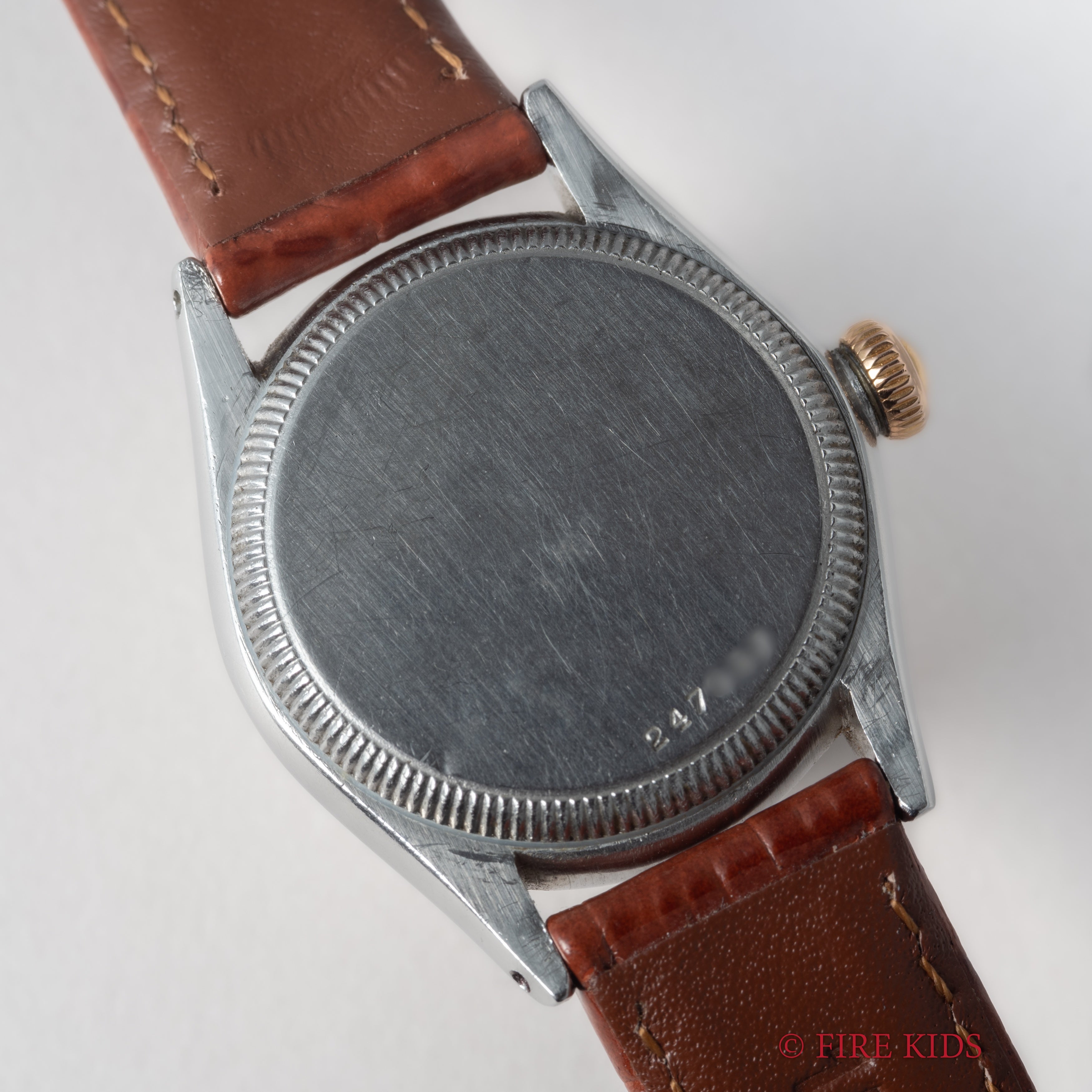 ロレックス オイスター スピードキング 1940年代製 ピンクゴールドコンビ エンジンターンドベゼル