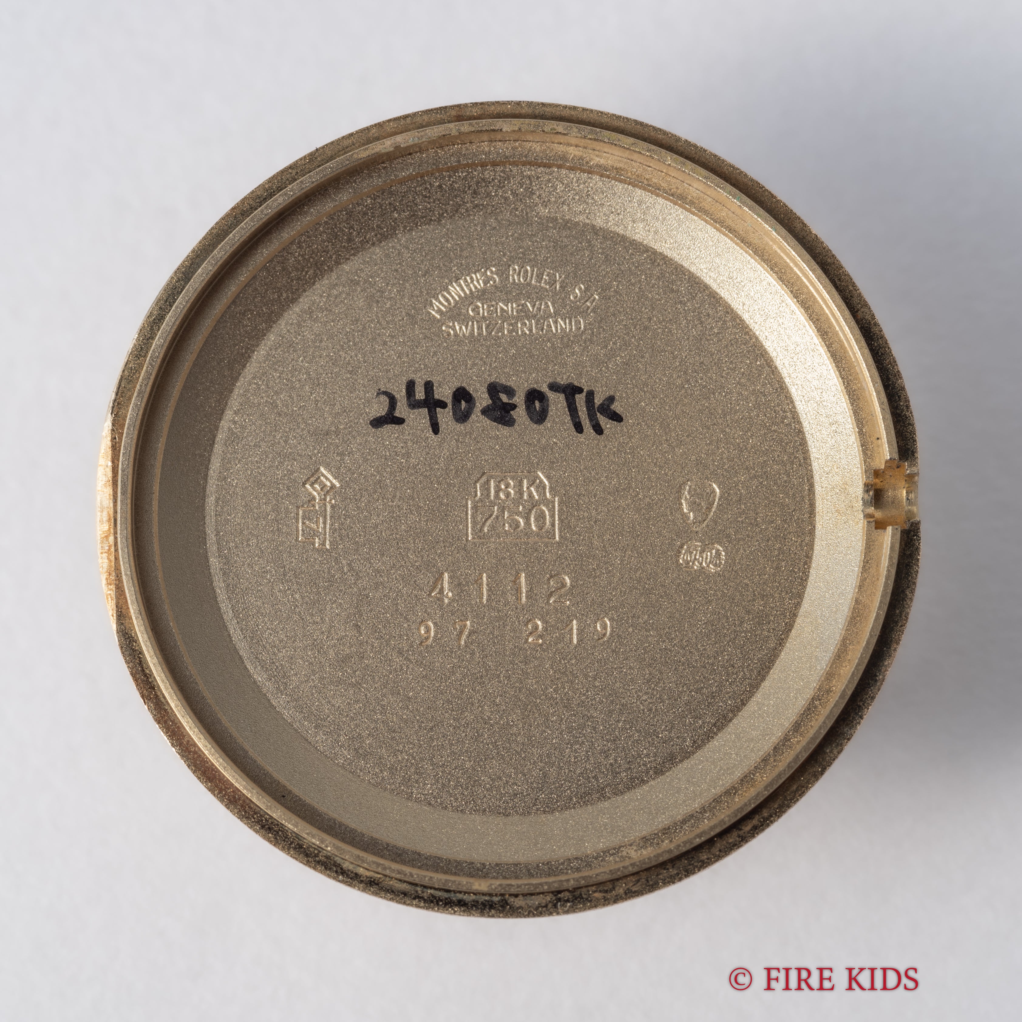 ロレックス チェリーニ 1981年製 ホワイトローマンダイヤル Ref.4112 18金無垢ラウンドケース