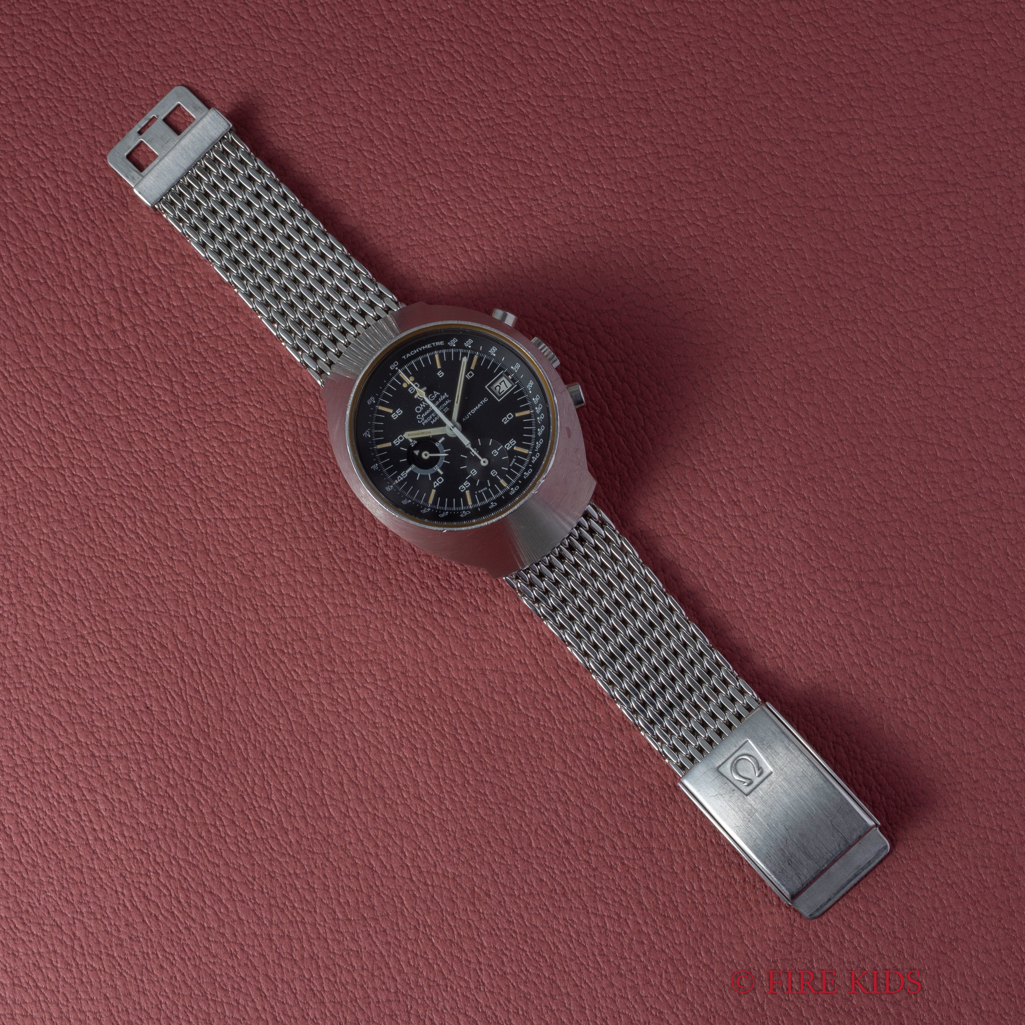 オメガ スピードマスター マーク3 1973年製 Ref.176.002 自動巻クロノグラフ Cal.1040 純正メッシュブレス