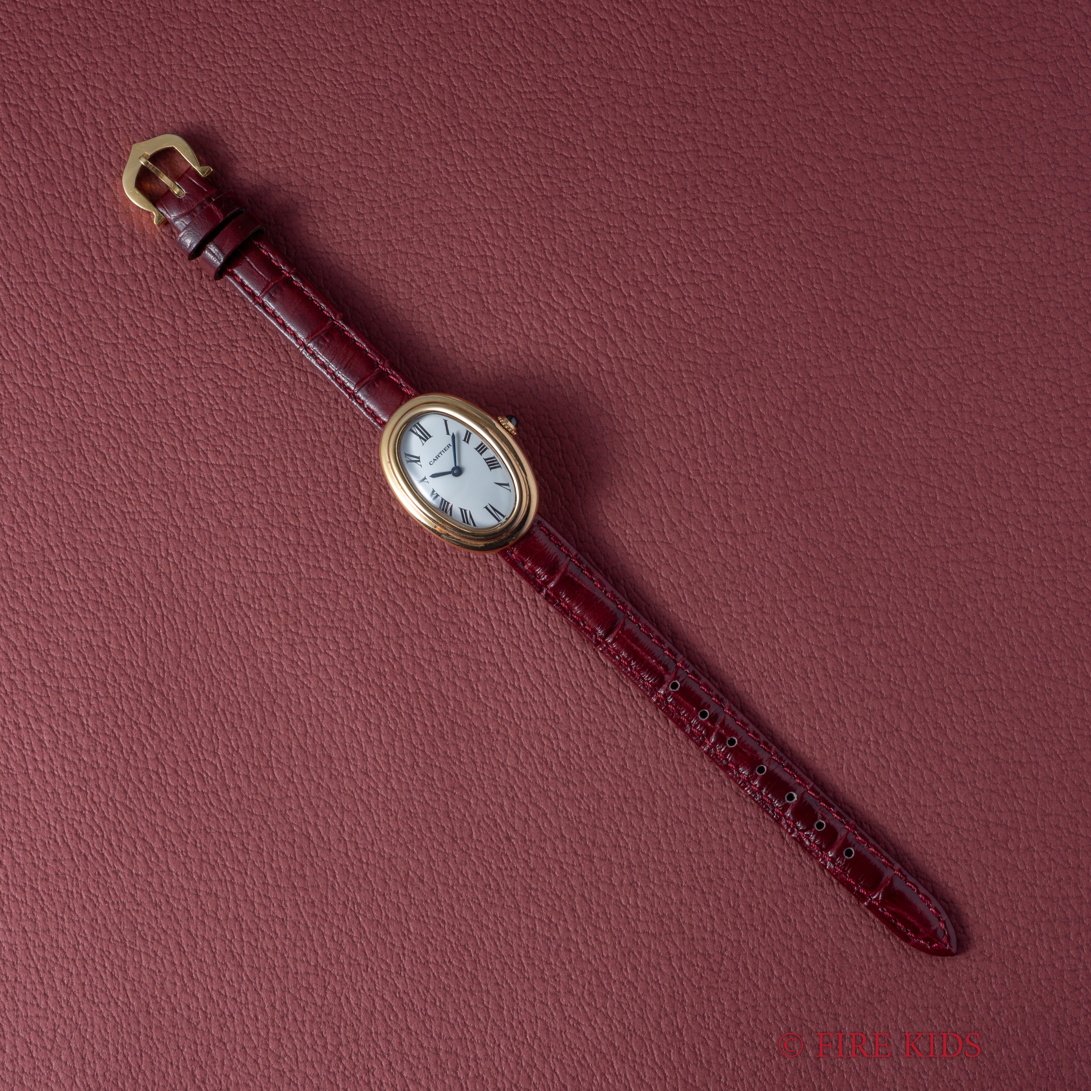 カルティエ 1980年代製 ベニュワール 手巻き Ref.78094 18金無垢イエローゴールド 純正金無垢尾錠付き