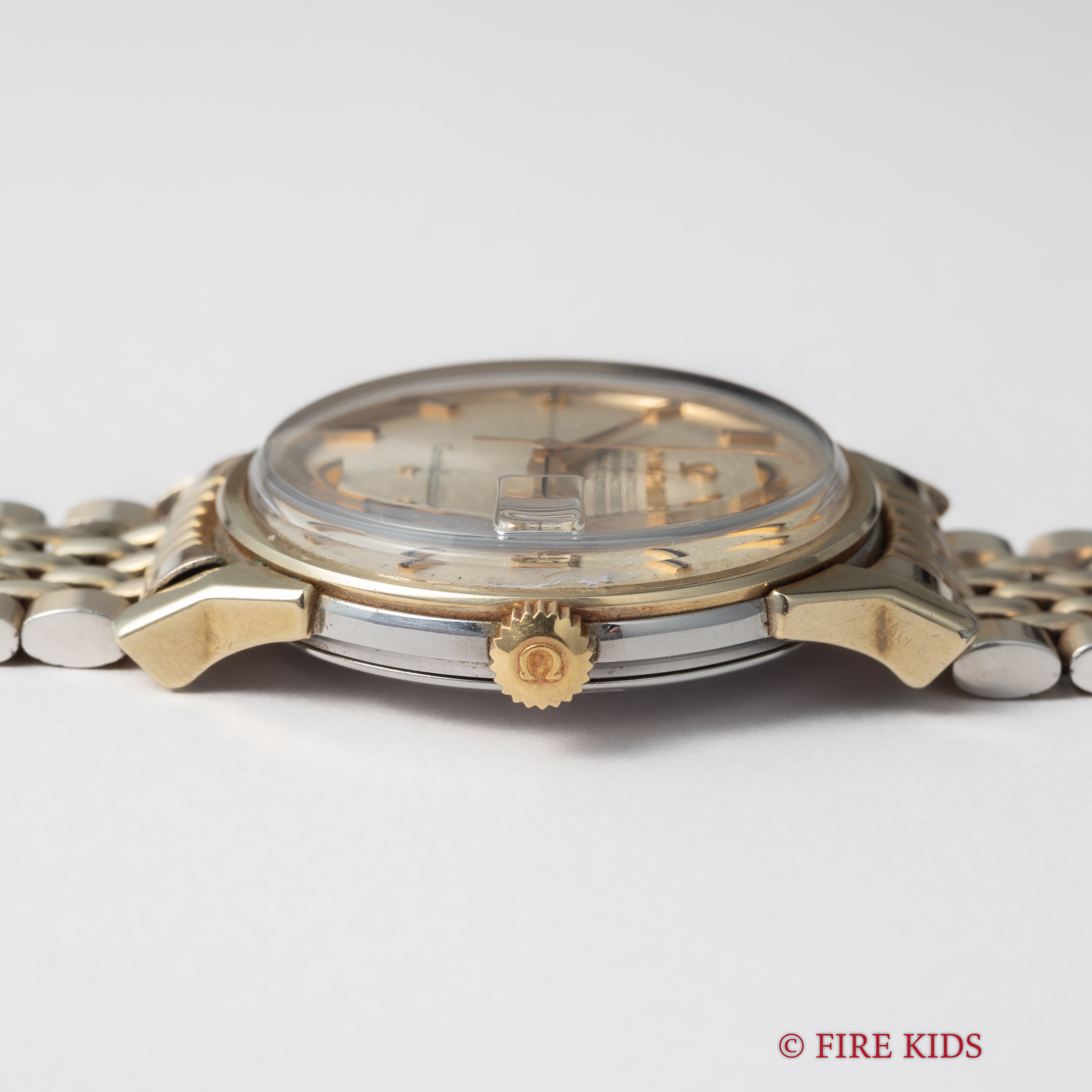 オメガ コンステレーション ラウンドケース トップゴールド 自動巻き 1966年製 Ref.168.005 純正ブレス付き