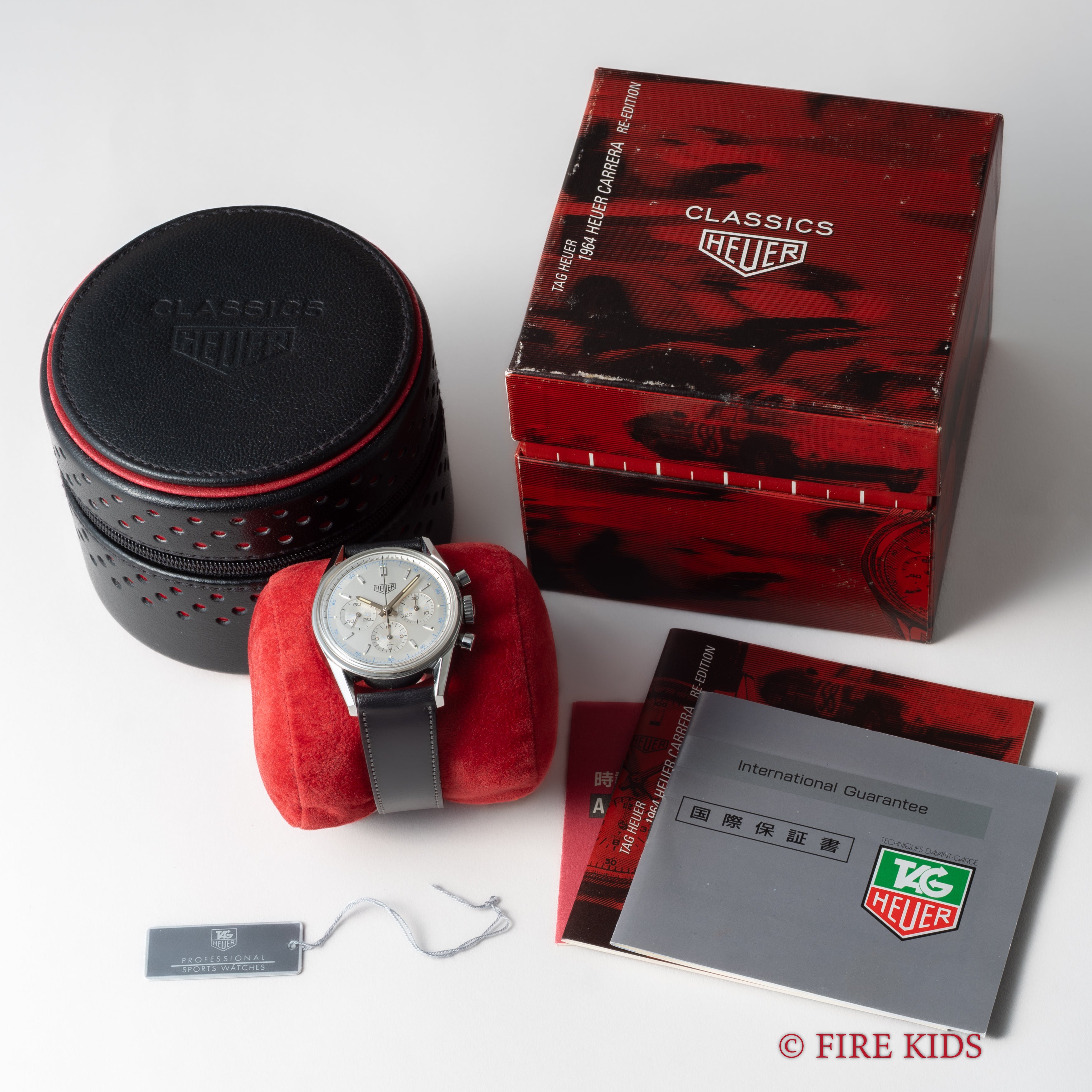 ホイヤー カレラ 1997年販売ギャラ クラッシッククロノグラフ Ref.CS3110 純正尾錠 箱ギャラ