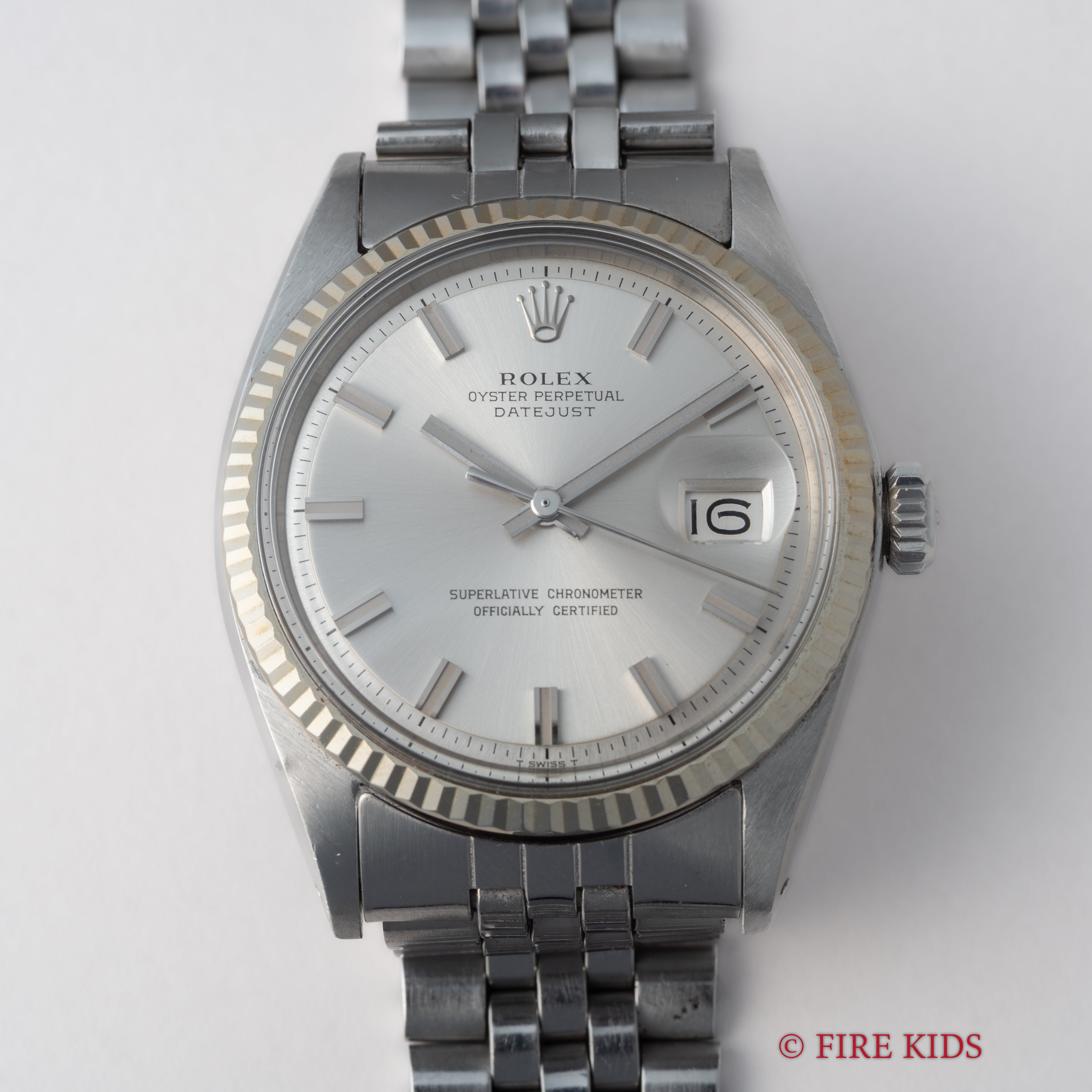 ロレックス デイトジャスト 1970年製(昭和45年製）Ref.1601ワイドボーイ 自動巻き Cal.1570 純正ブレス