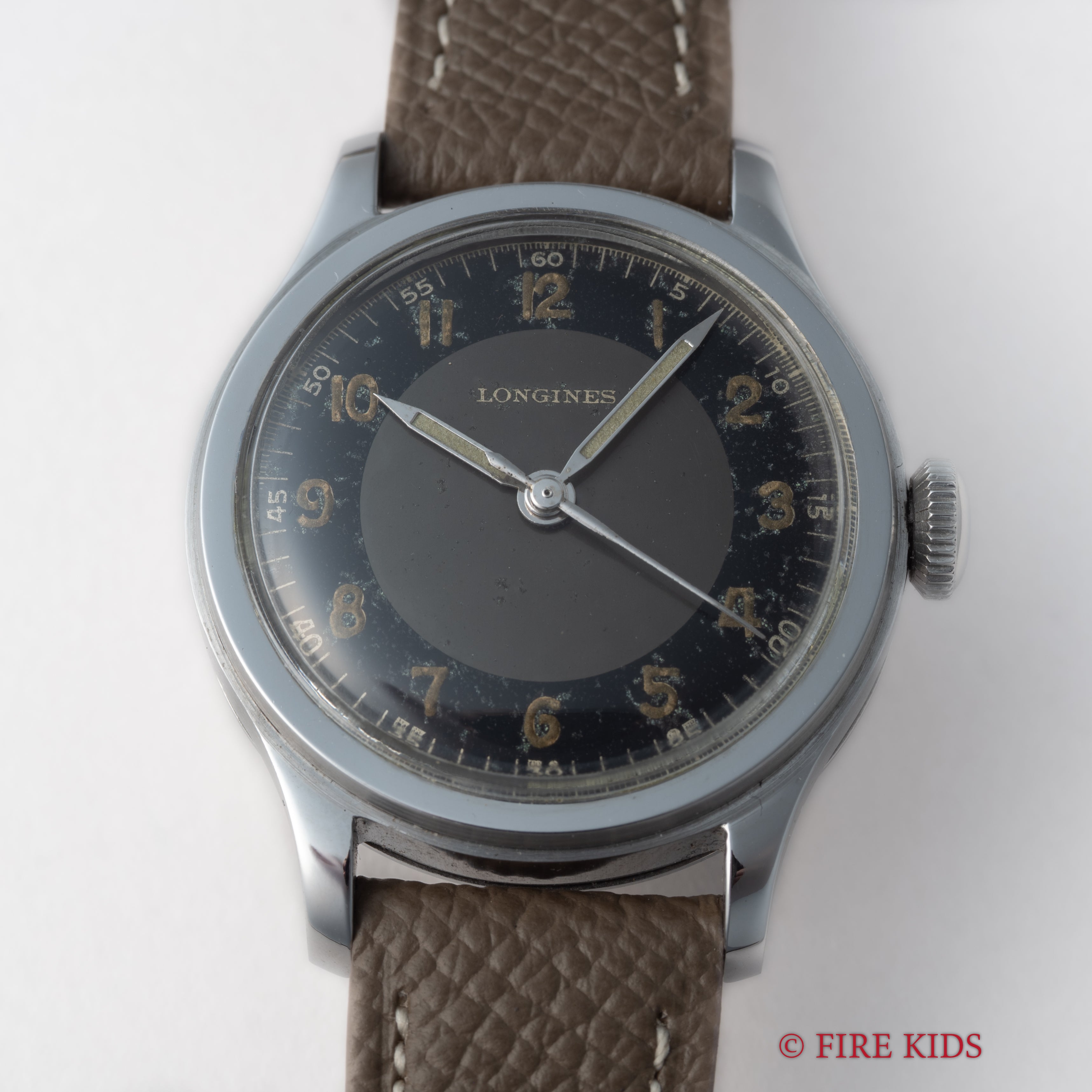 ロンジン 1945年製 セイタケ ブルズアイ ステップベゼル 手巻