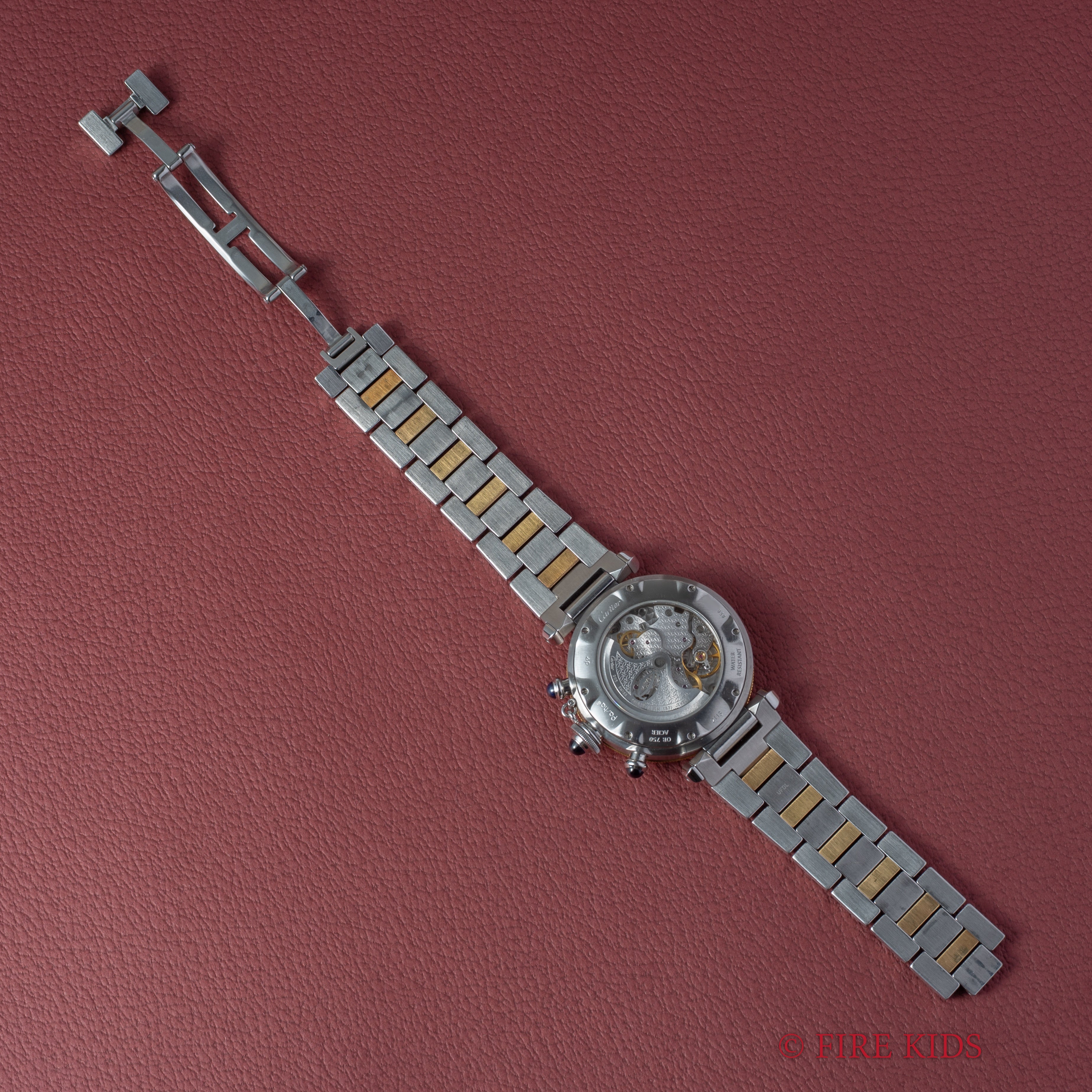 カルティエ パシャ クロノグラフ コンビ 裏スケ Ref.2113 2000年発行ギャラ付き 1990年代製