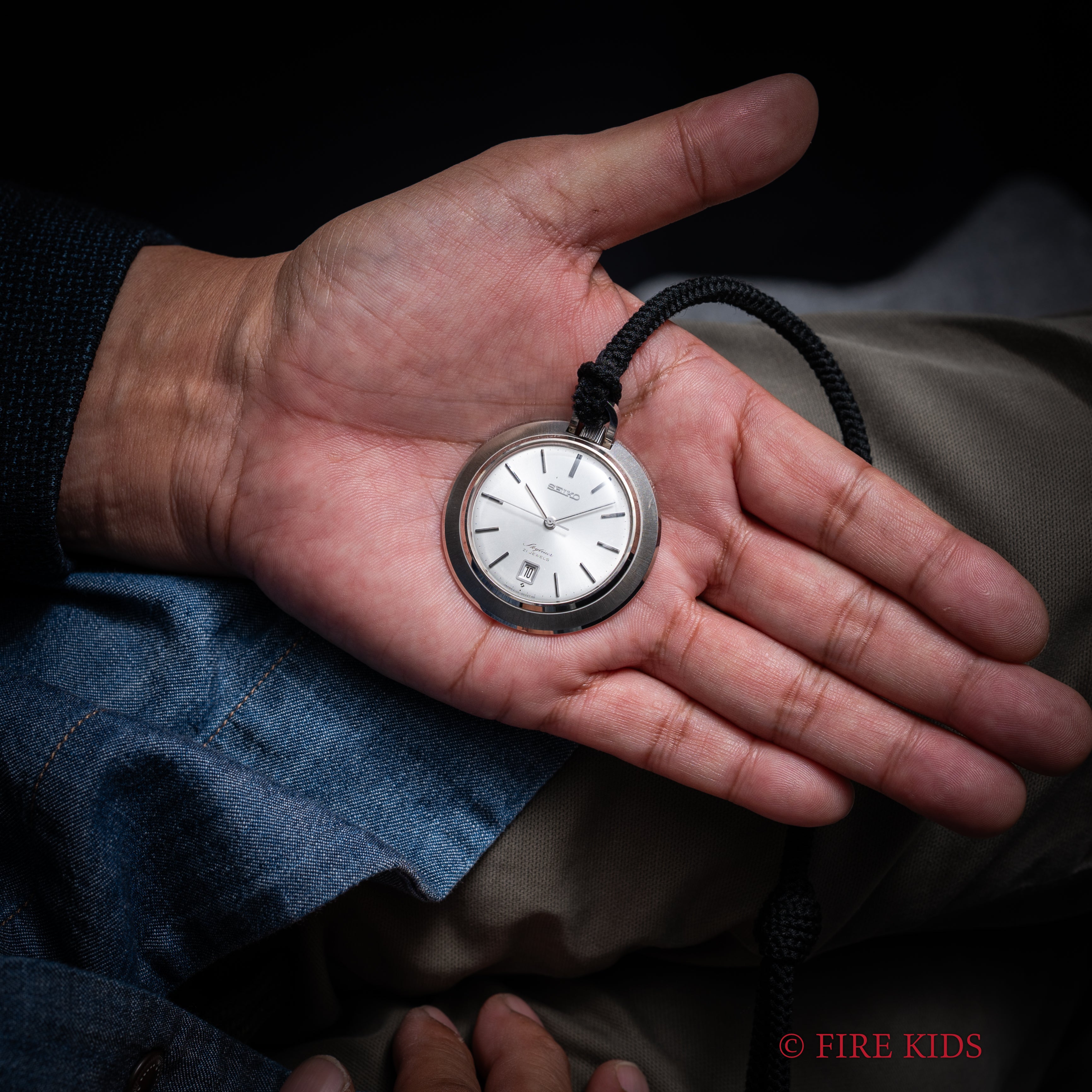 セイコー スカイライナー 懐中時計 1970年製（昭和45年製）手巻 Cal.6102A 組紐付