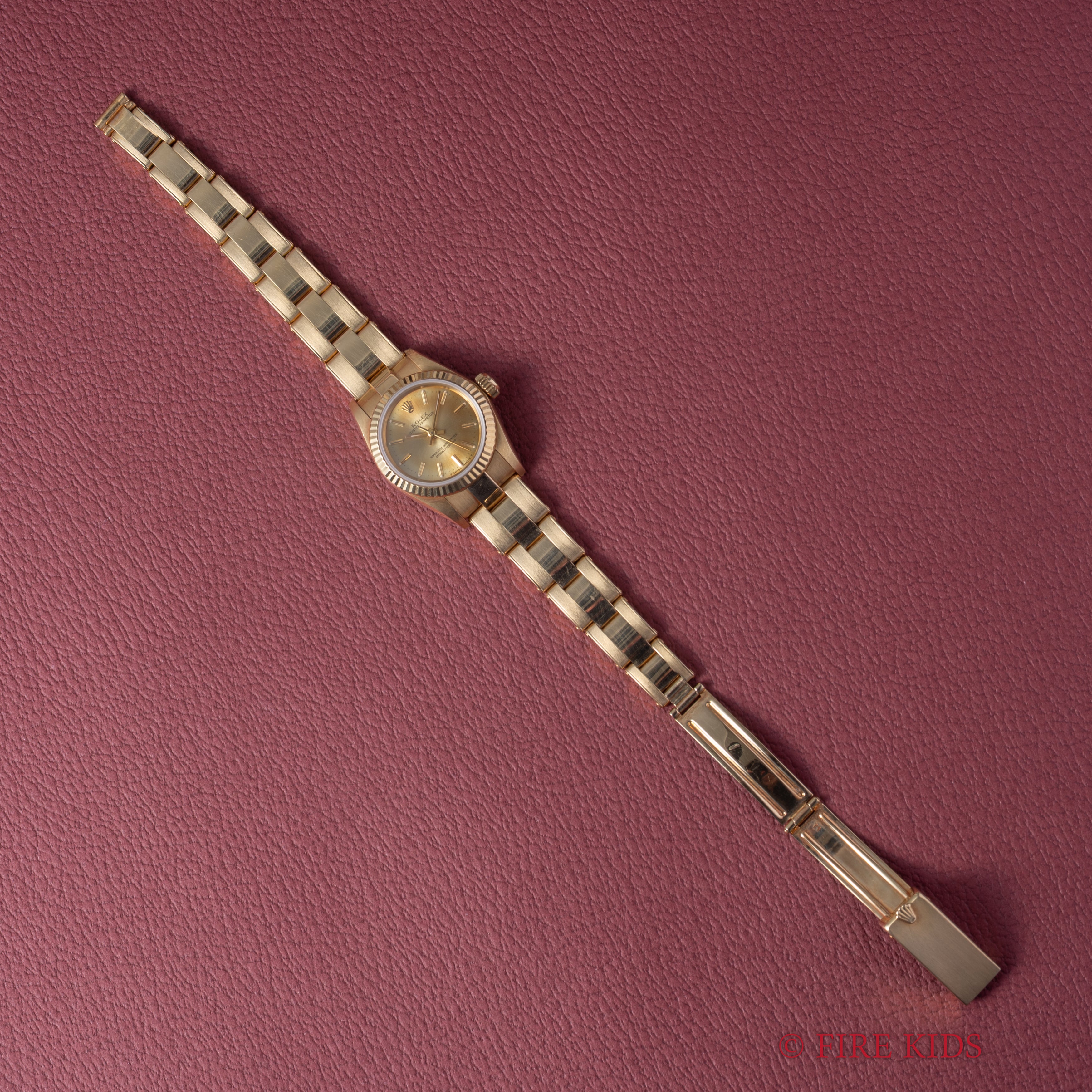 ロレックス 18金無垢オイスターパーペチュアル レディース 1991年製 Ref.67198  純正18金無垢ブレスレットノンデイト