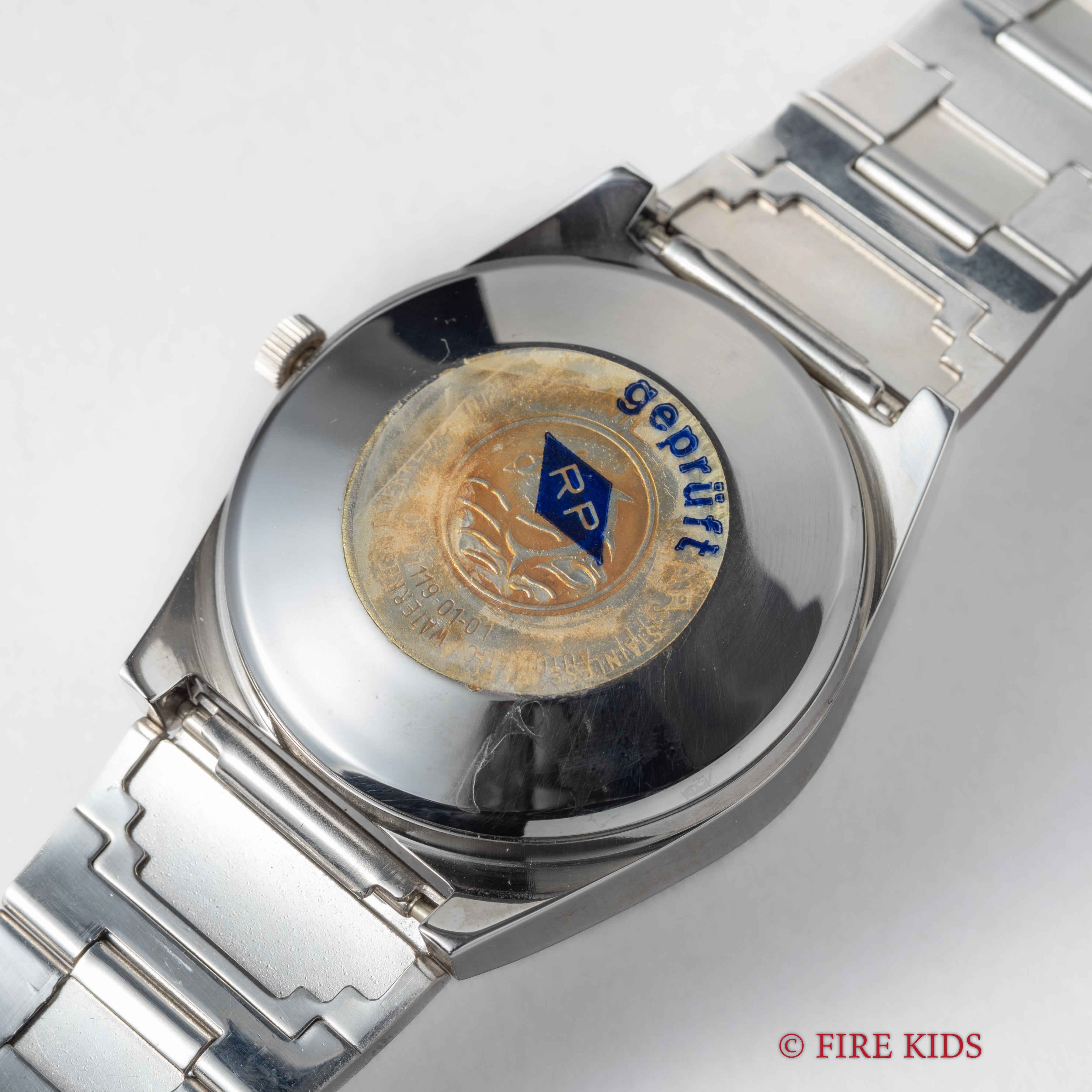 エニカ ジャンピングアワー ブルーダイヤル 自動巻き NOS 1970年代 アナデジ