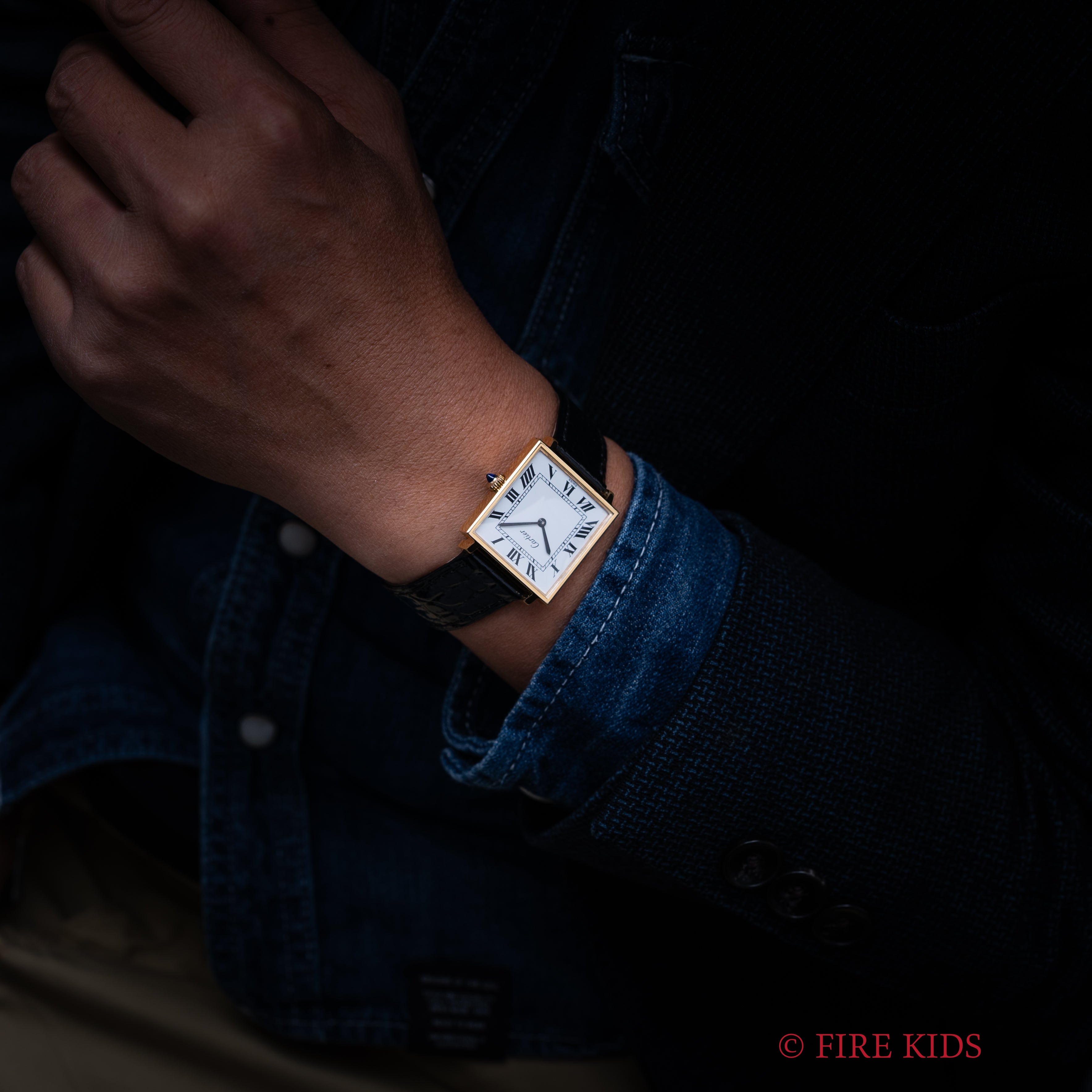 カルティエ プレマストタンク スクエア 手巻 1970年代製 ホワイトローマンダイヤル