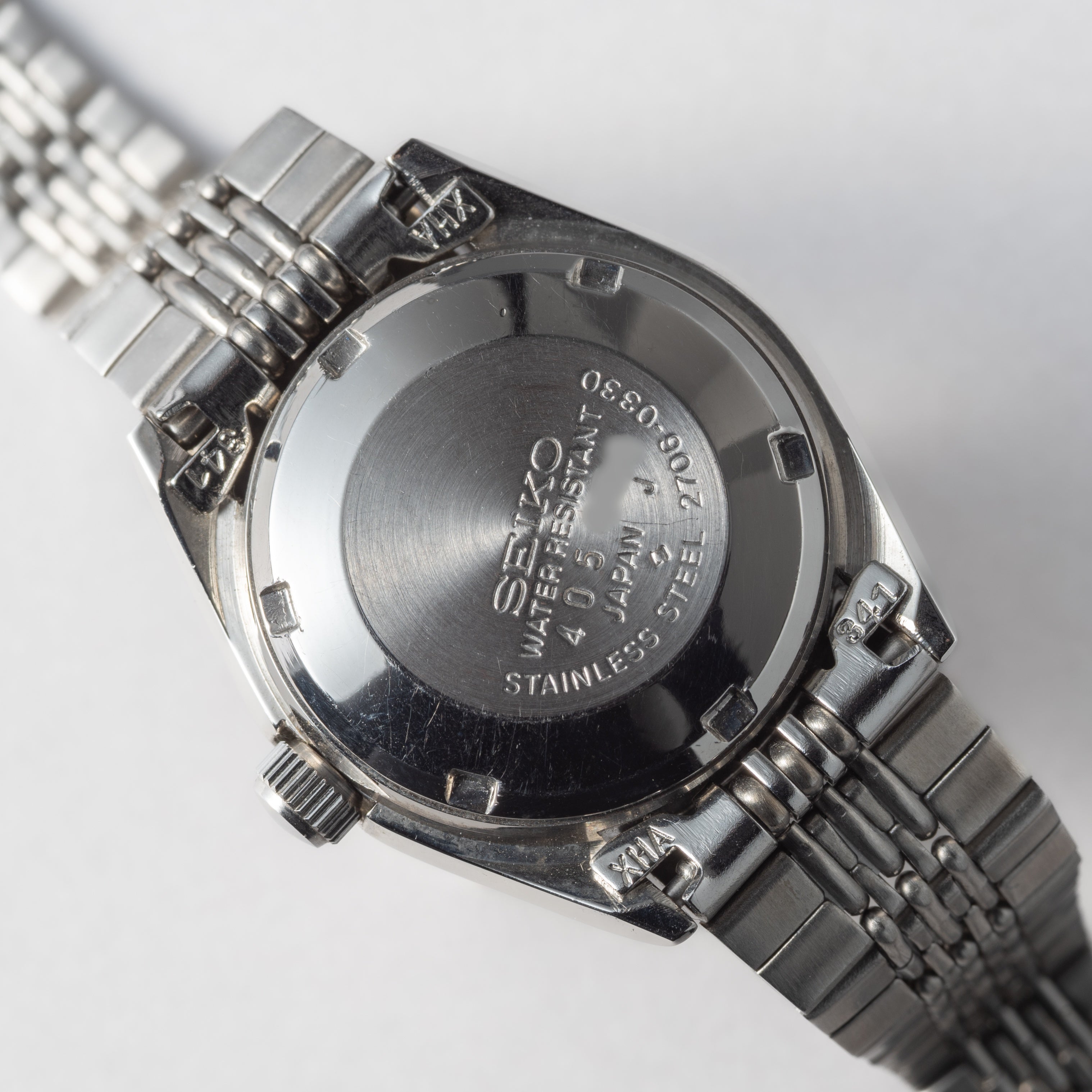 セイコー レディース自動巻 1974年製 日本語デイト 純正ステンレスブレス